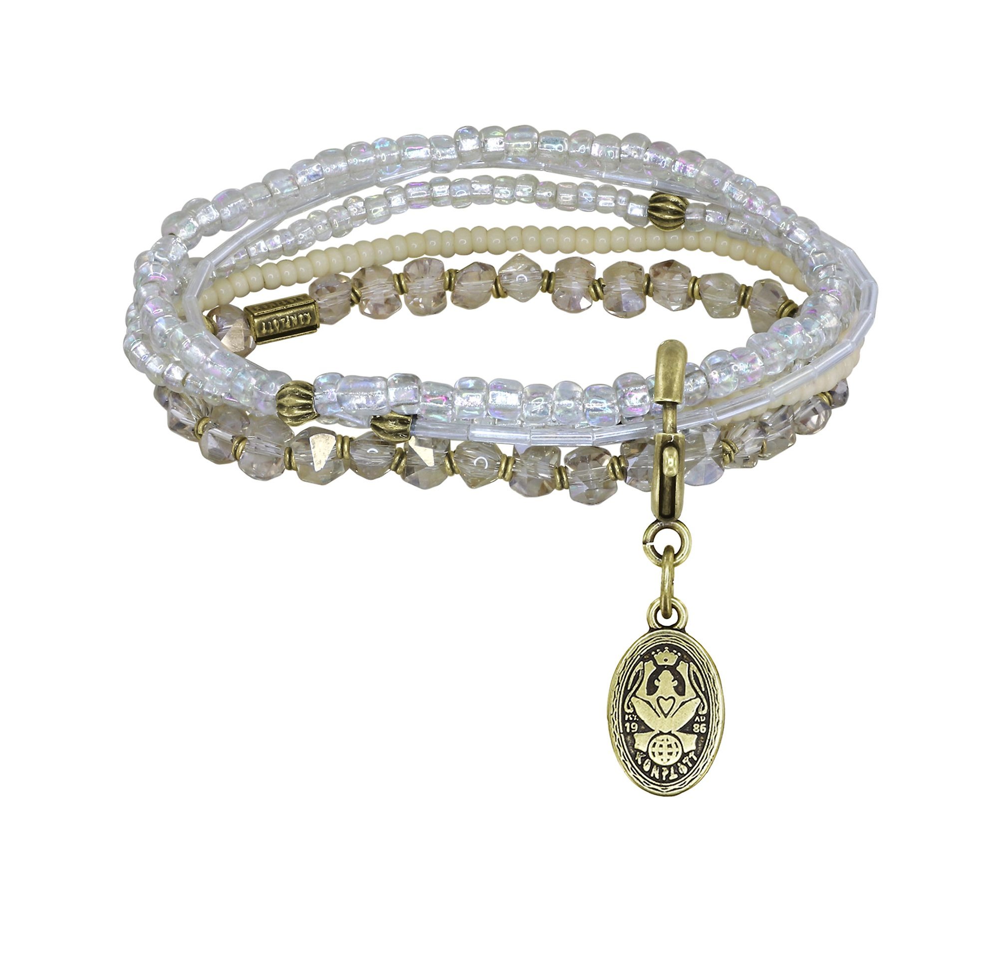 image pour Bracelet élastique Petit Glamour d´Afrique Blanc  