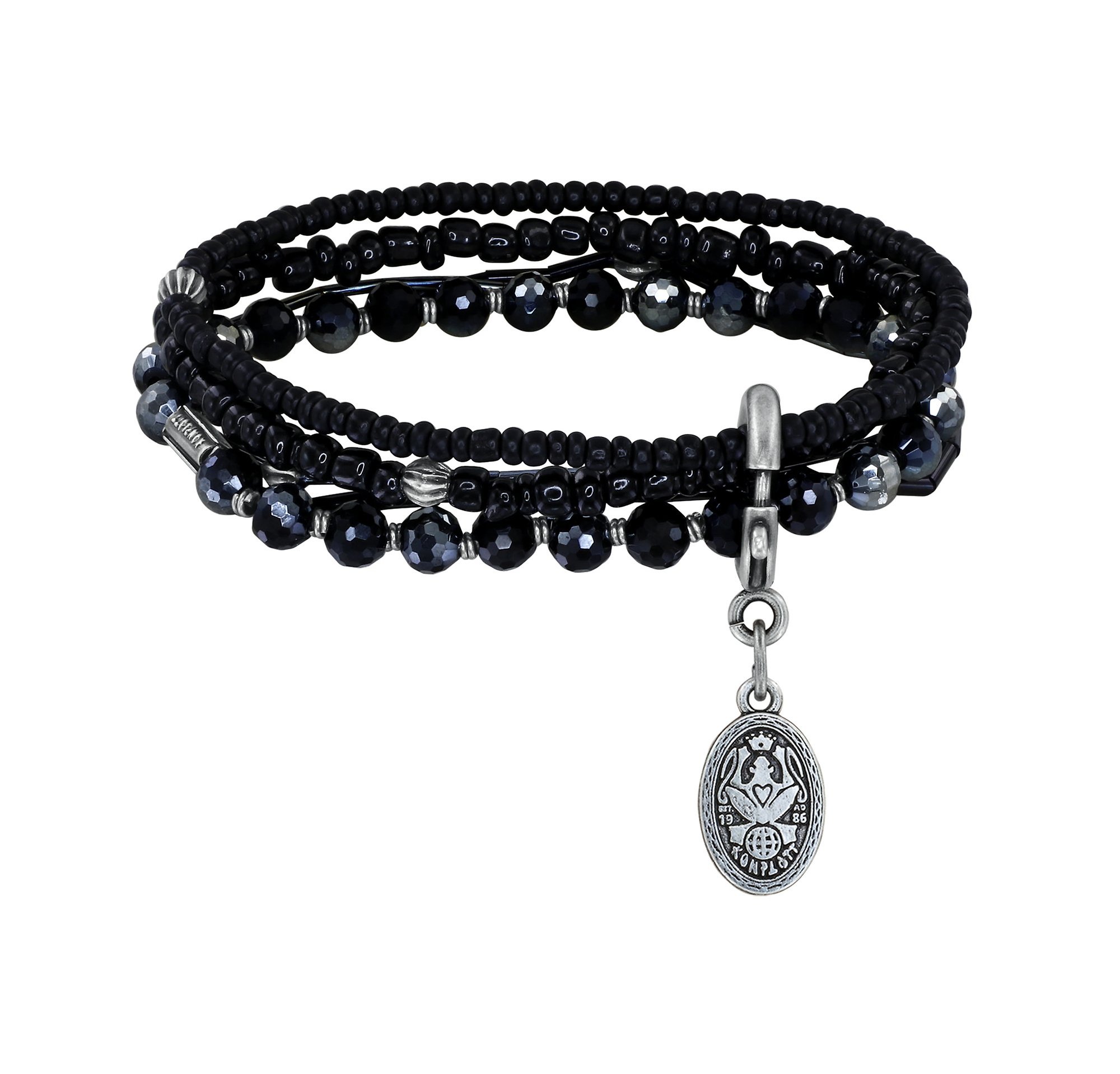 image pour Bracelet élastique Petit Glamour d´Afrique Noir  