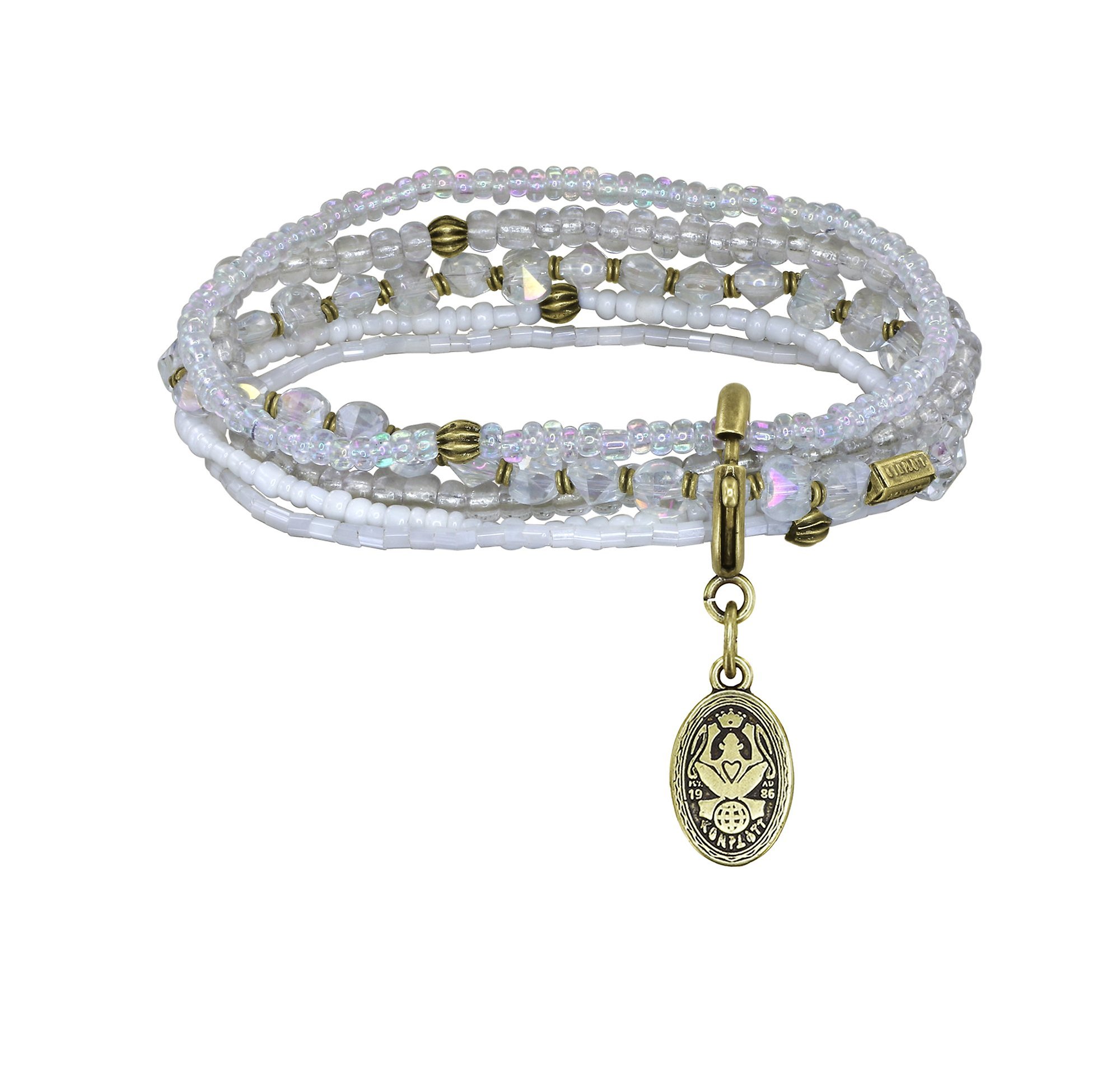 Bild für Armband elastisch Petit Glamour d´Afrique Weiß  