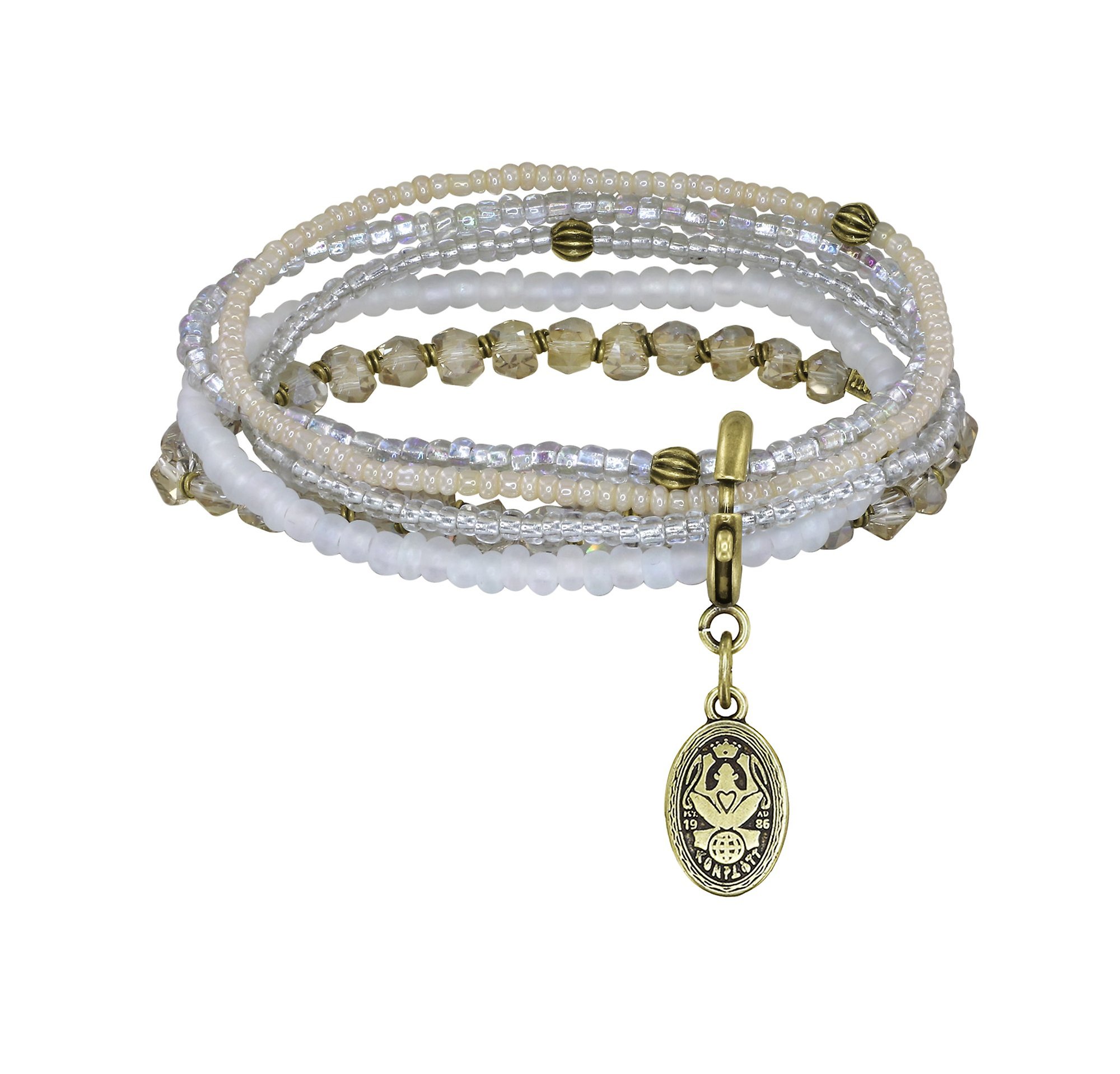 Bild für Armband elastisch Petit Glamour d´Afrique Weiß  