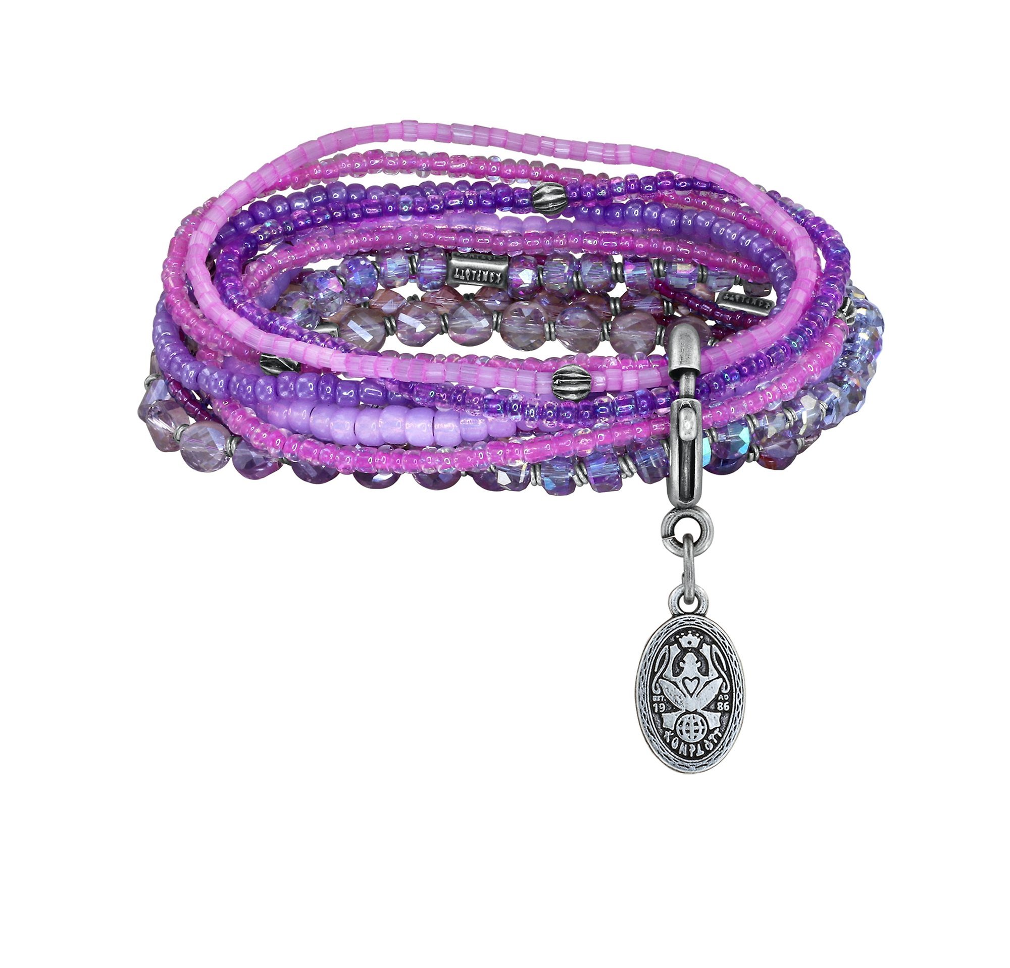 image pour Bracelet élastique Petit Glamour d´Afrique Lila  