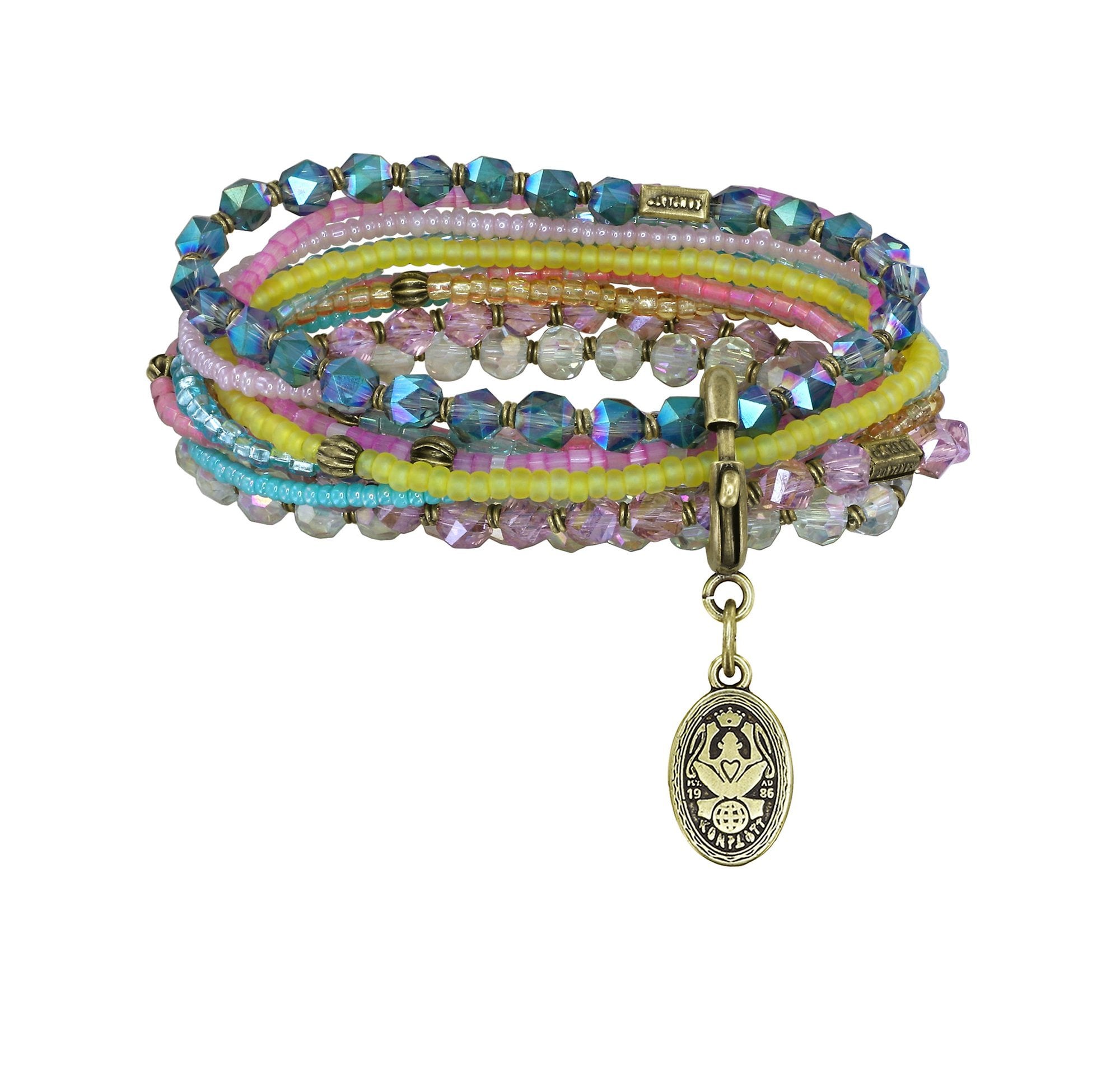 Bild für Armband elastisch Petit Glamour d´Afrique Pastell Multi  