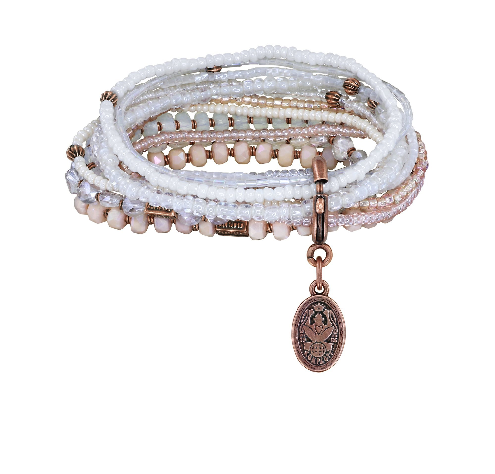 image pour Bracelet élastique Petit Glamour d´Afrique Blanc  