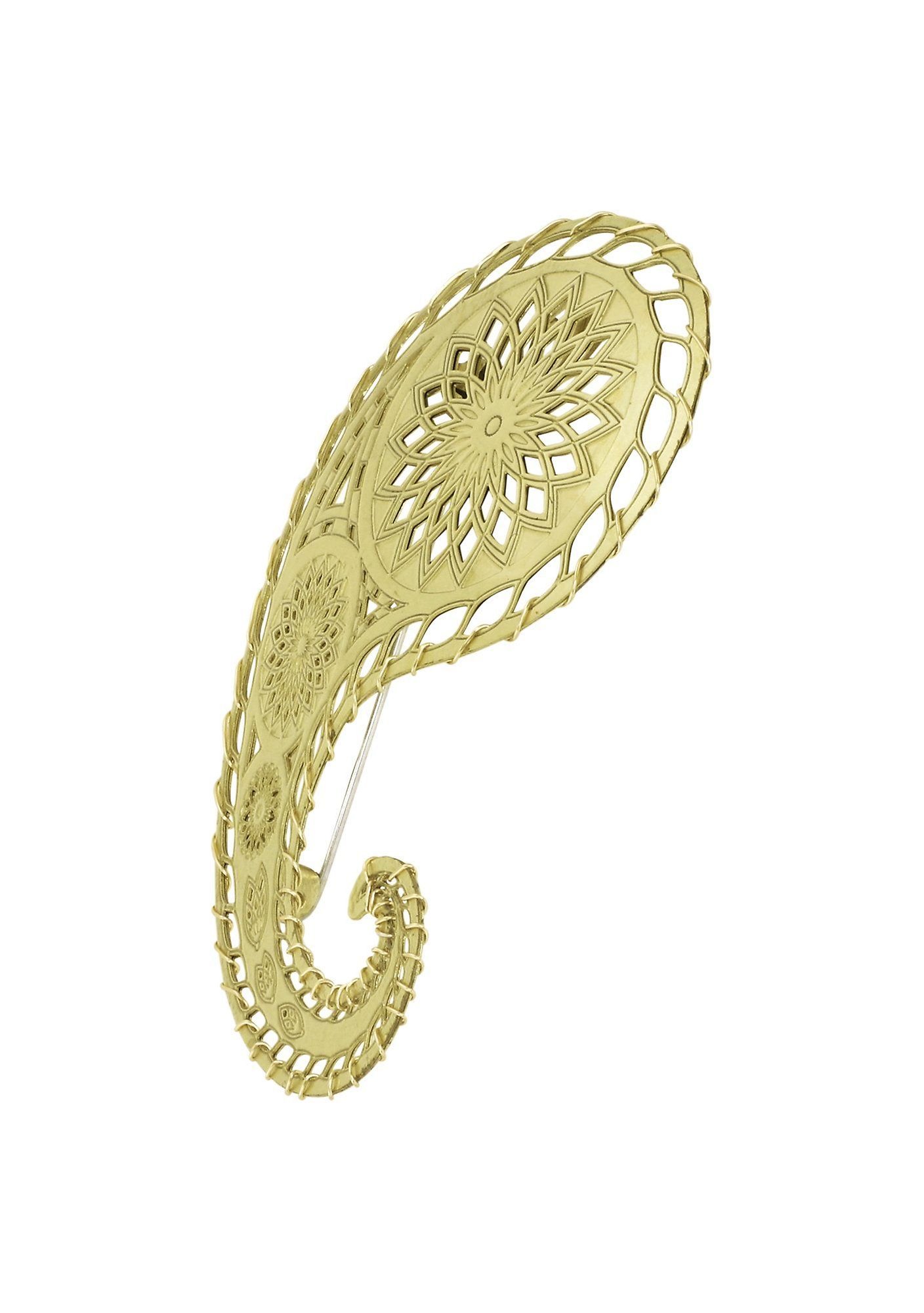 Bild für Brosche Paisley Messing  Größe XL