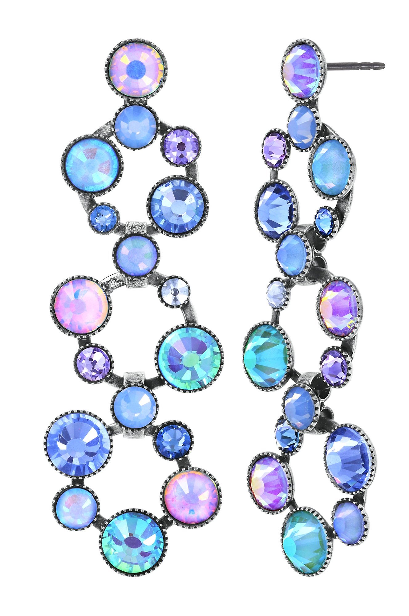 image for Earring Stud Dangling Shopping Drops Light Blue  