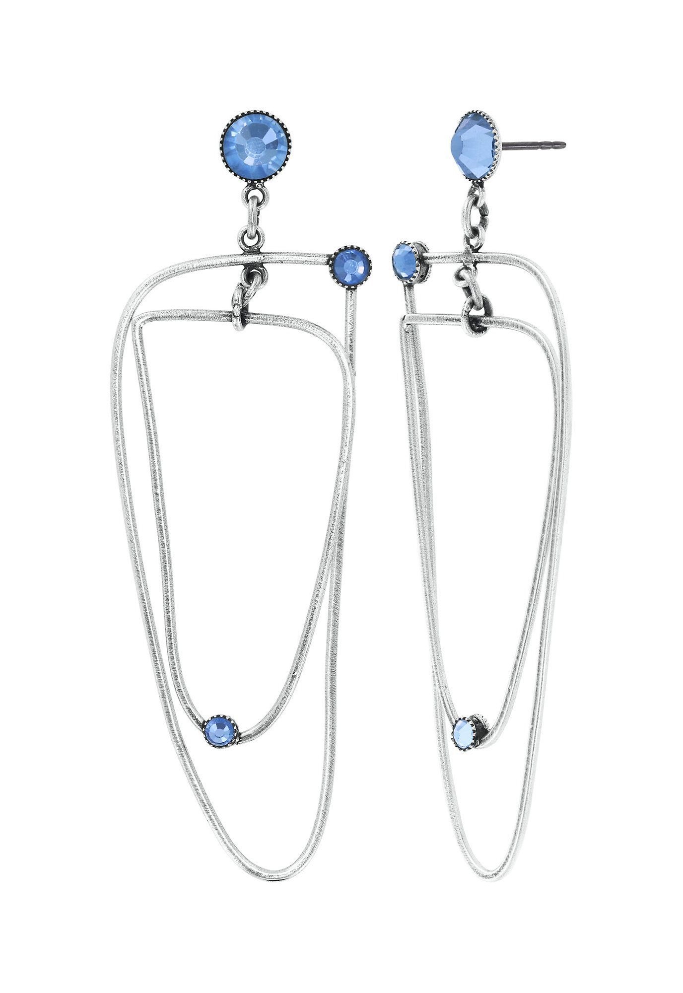 image pour Clou d'oreille pendant Wireworks Bleu light sapphire size L