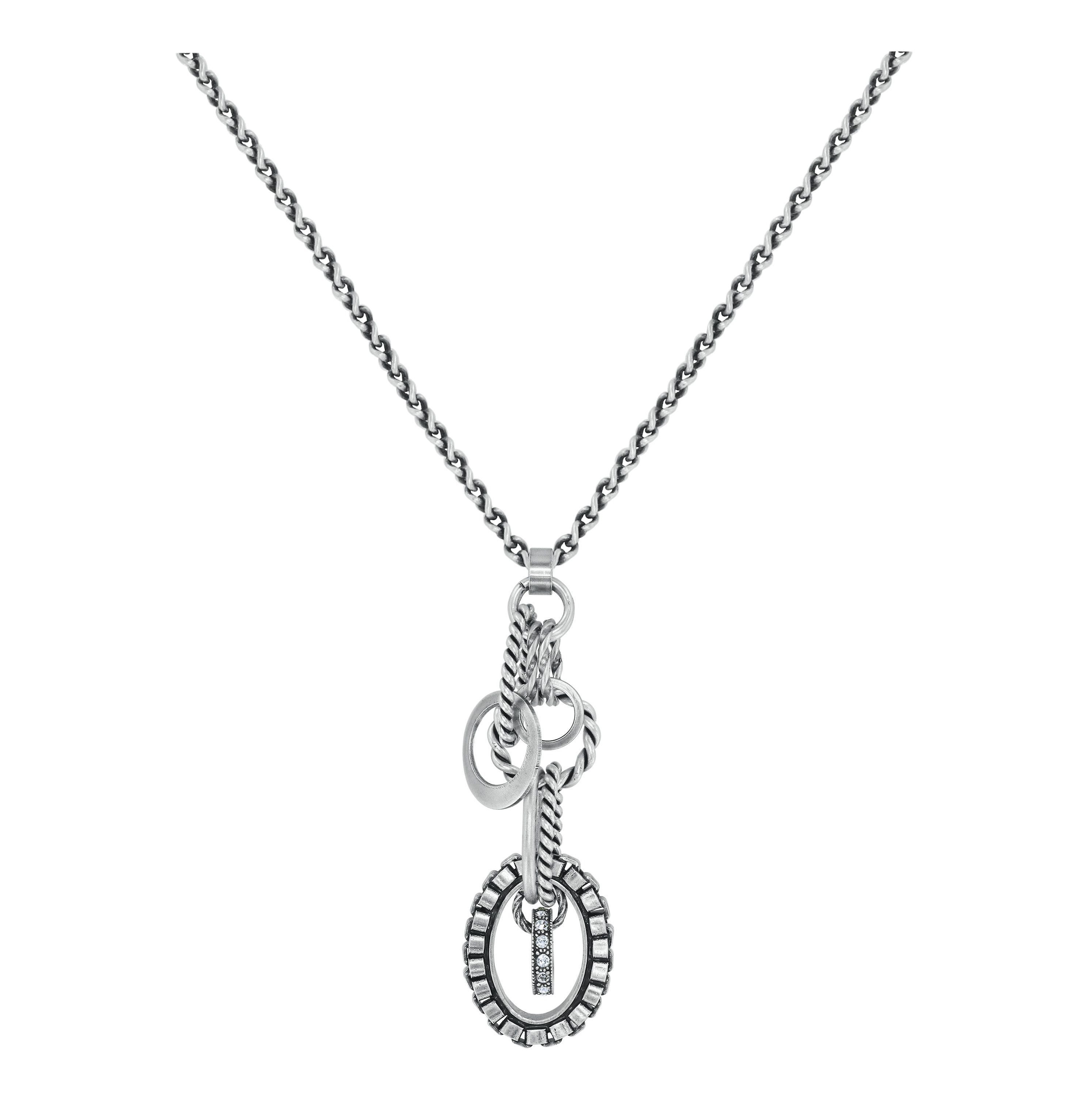 image for Necklace Pendant (Long) Rings & Rhythm Silver  