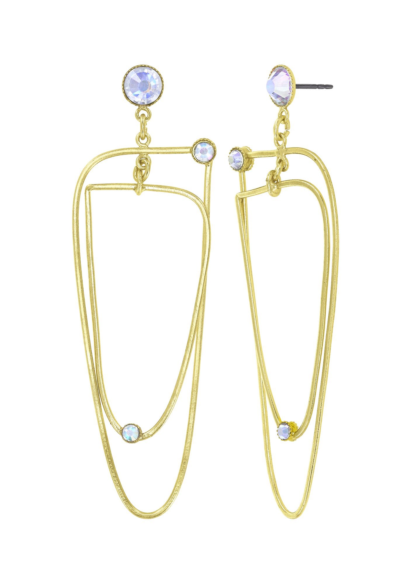 image pour Clou d'oreille pendant Wireworks Blanc / Lila Moonlight size L