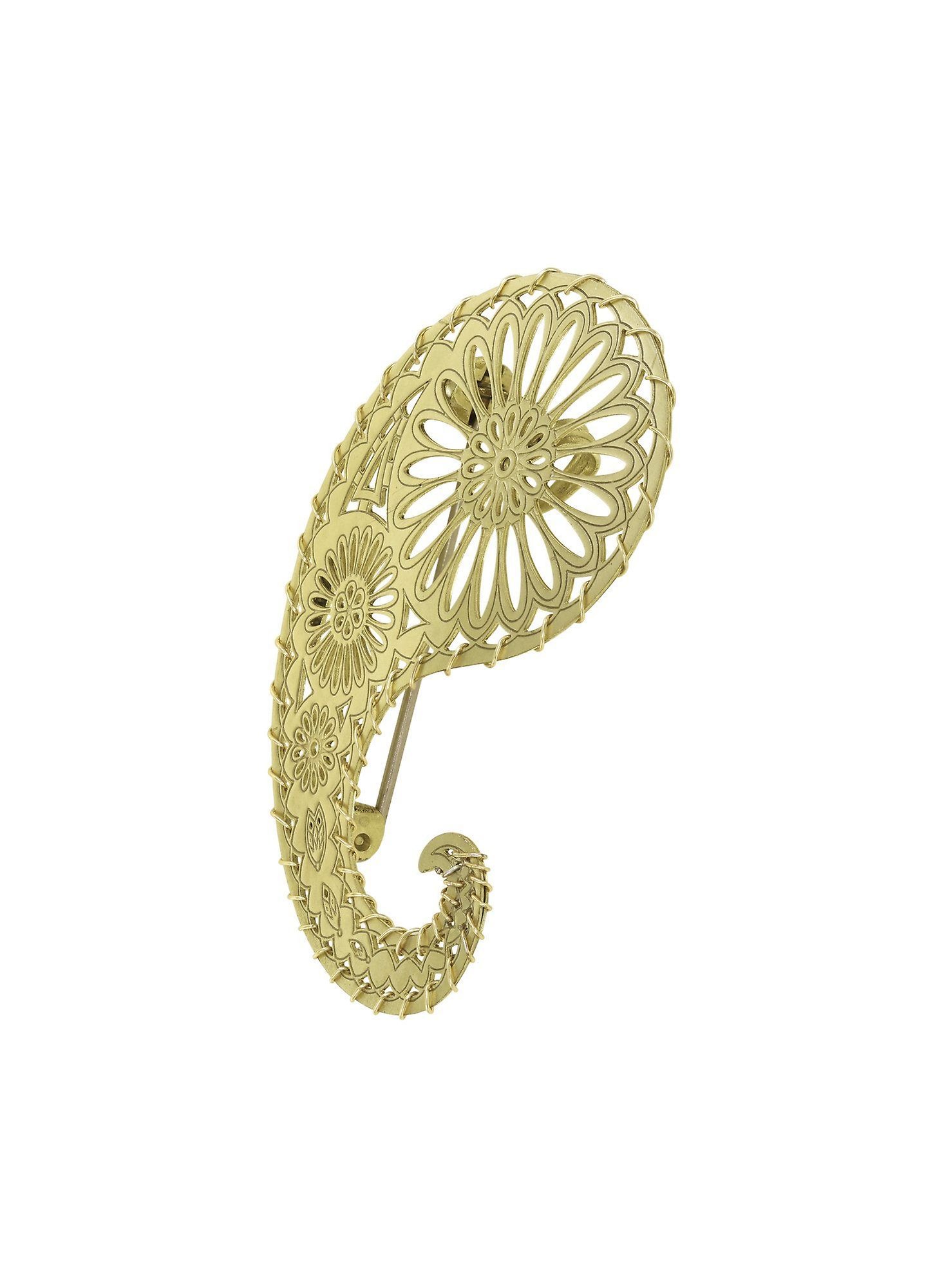 image for Brooch Paisley Brass  size L