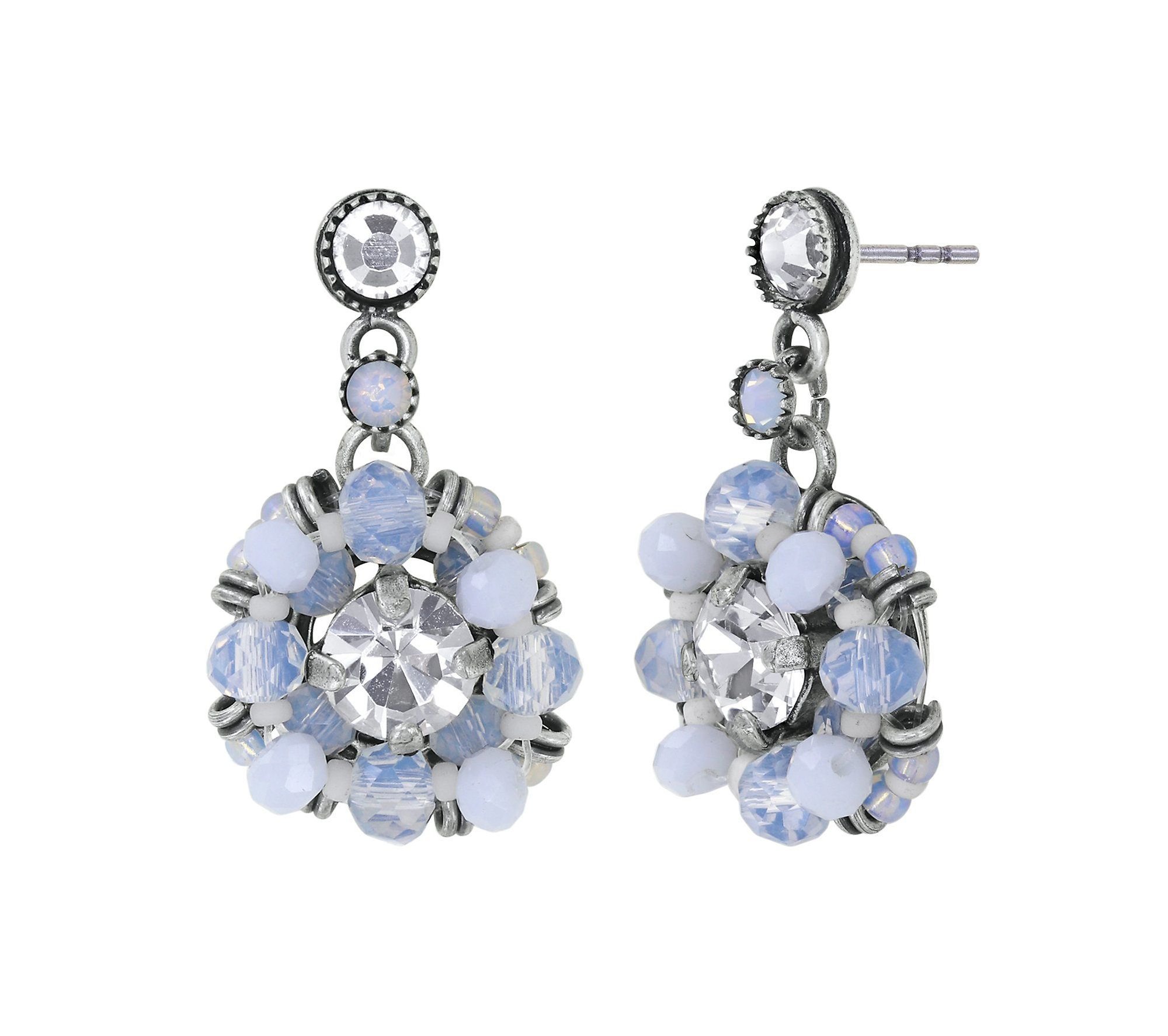 image pour Clou d'oreille pendant Beat of the Beads Blanc  