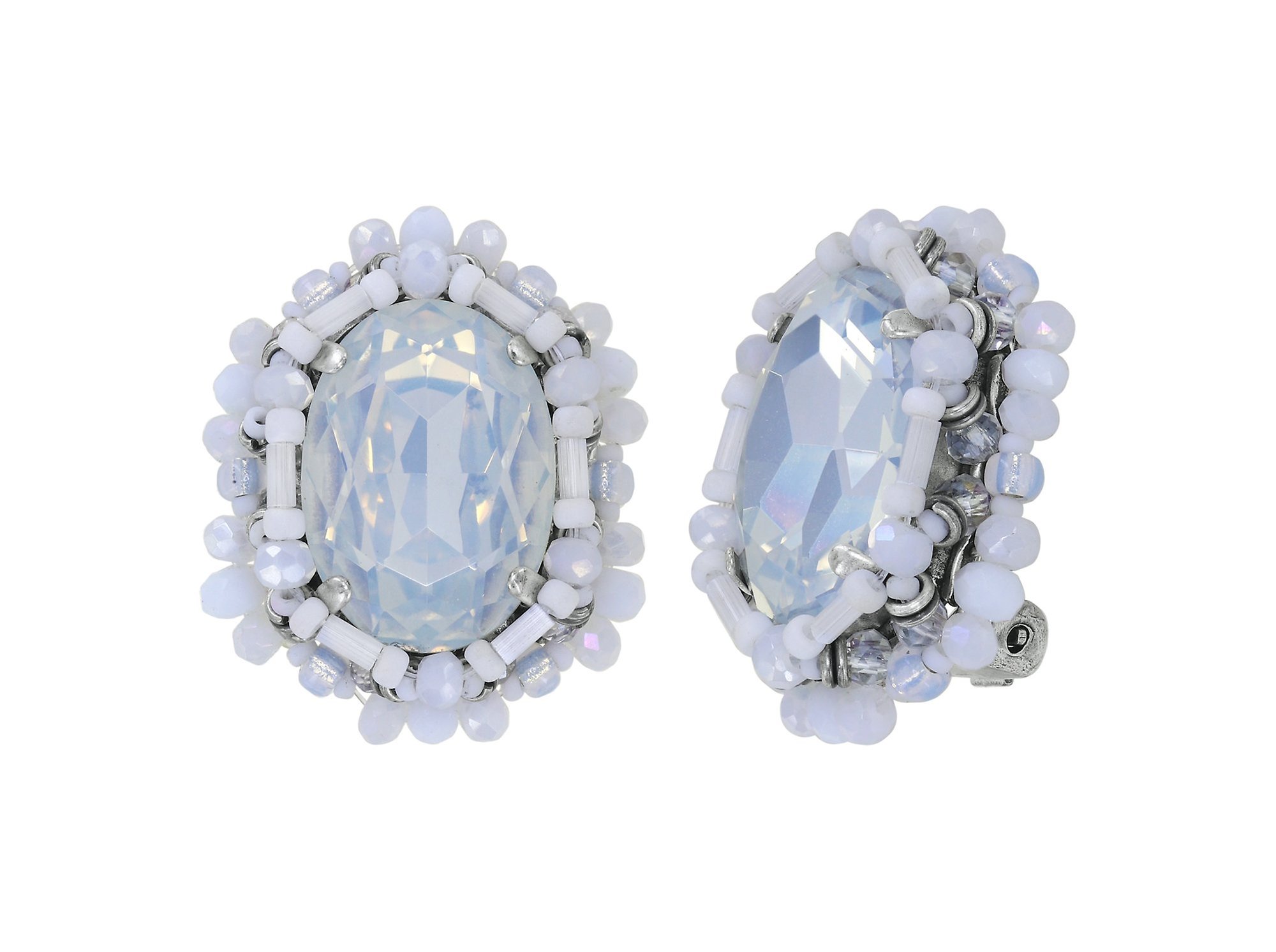 image for Earring clip Beat of the Beads White  