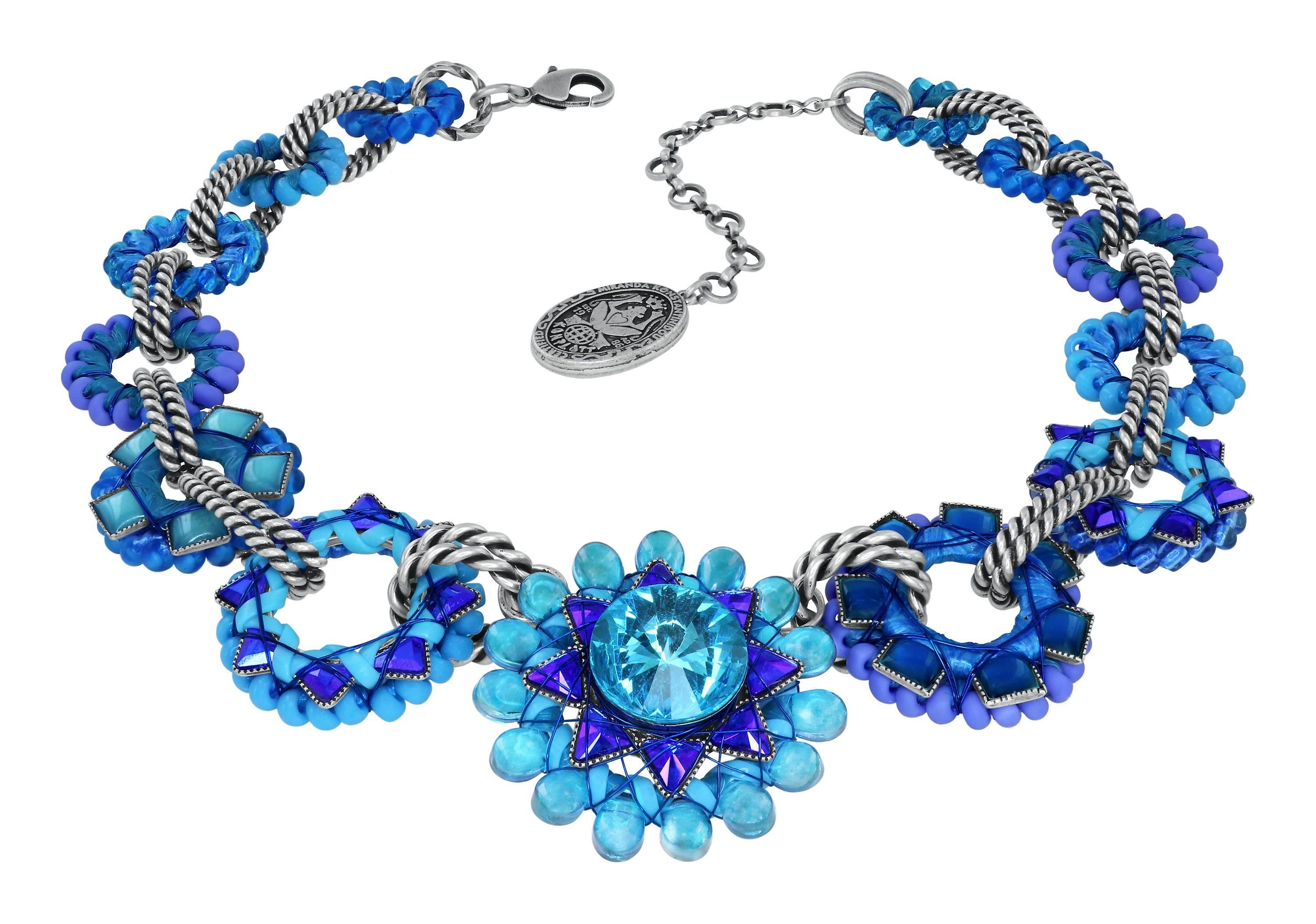 image for Necklace Collier Kaleidotropical Blue  