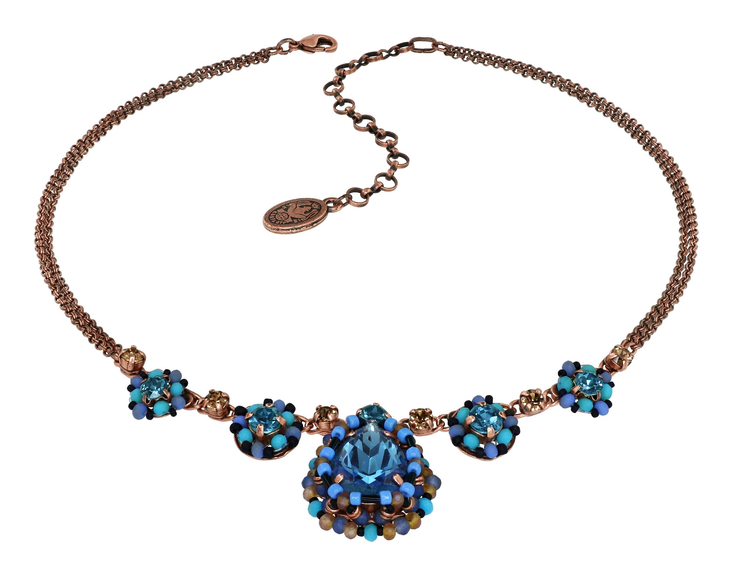 image for Necklace Beat of the Beads Blue / Brown  
