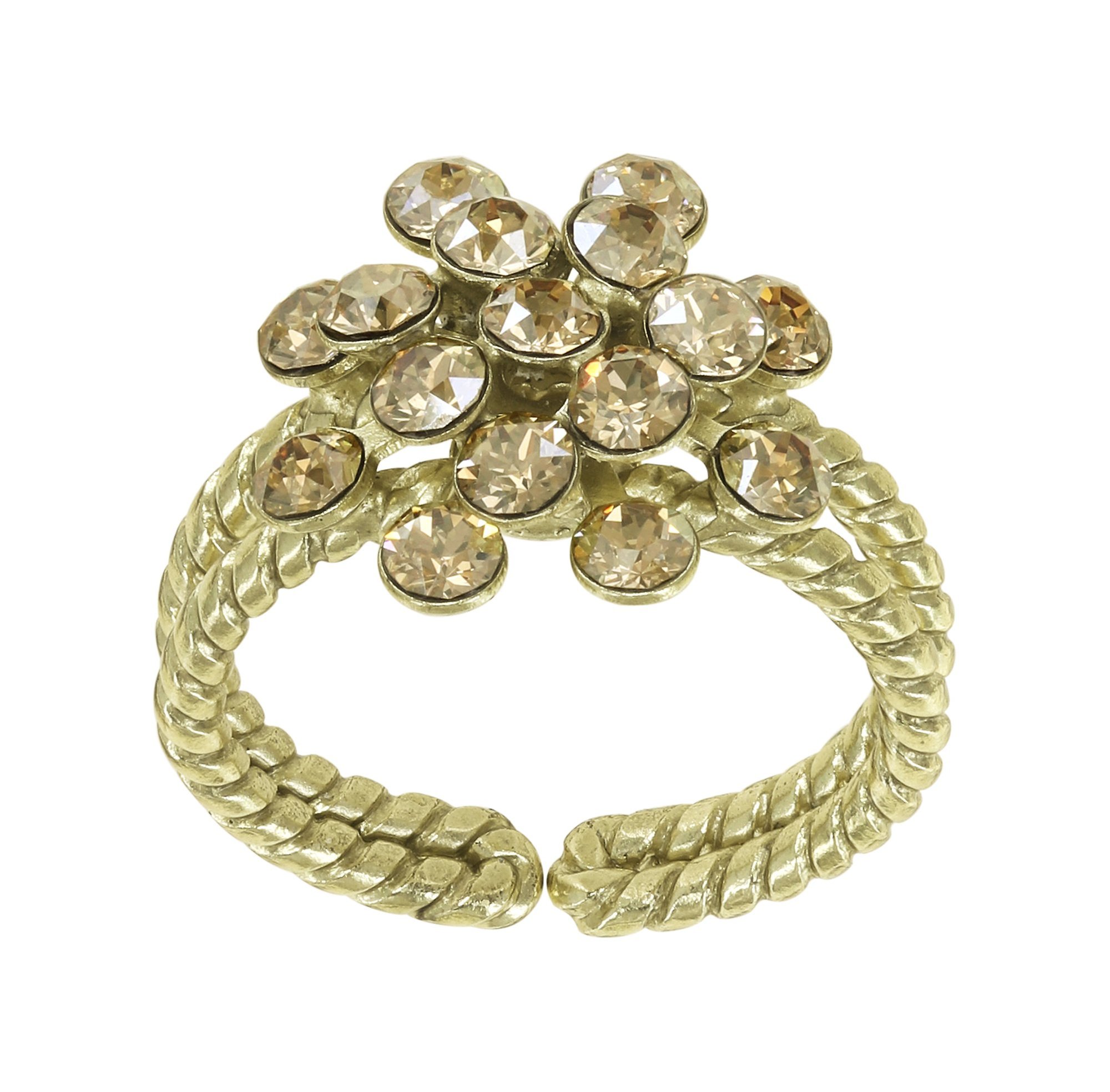 image for Ring Magic Fireball Beige crystal golden shadow mini