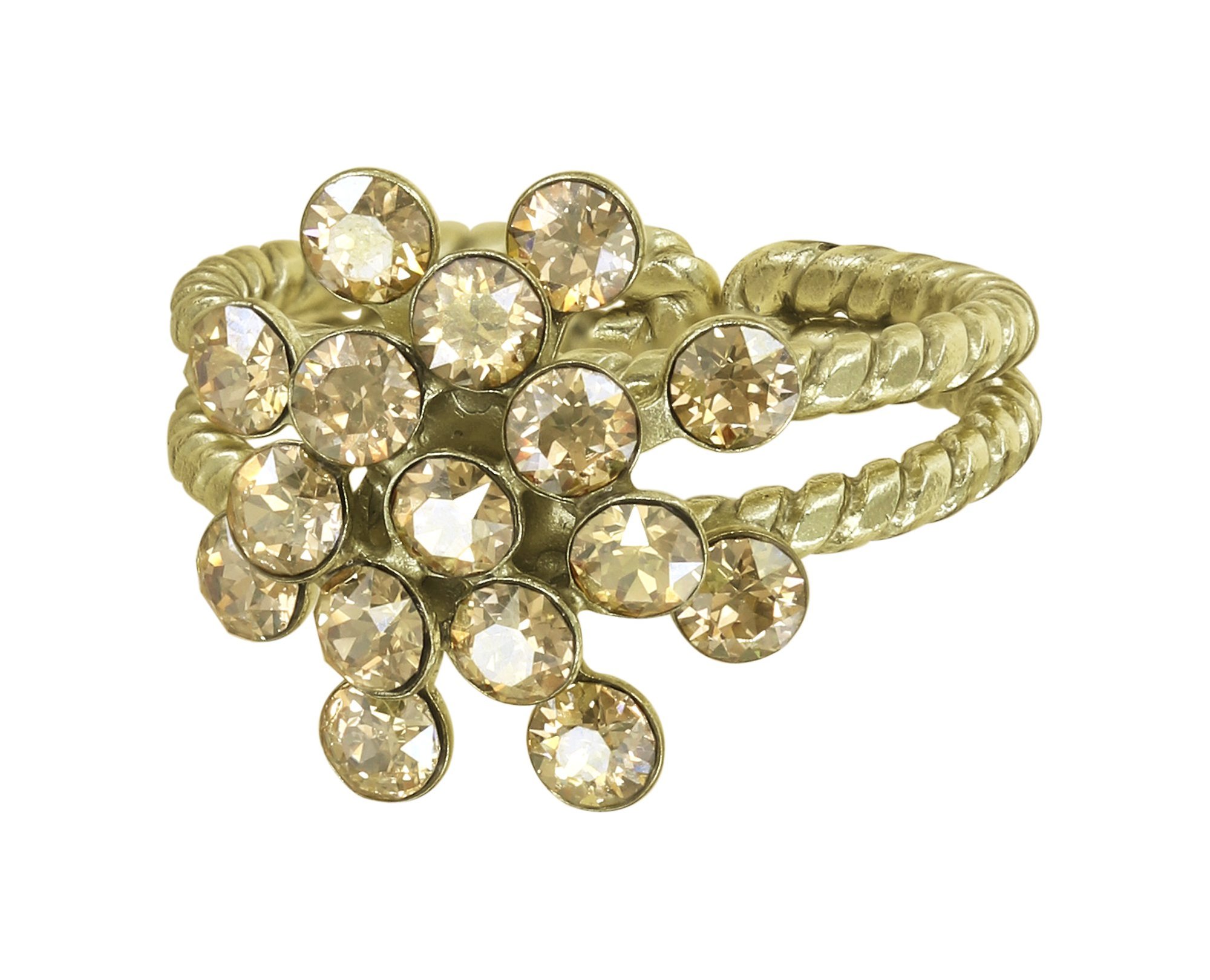 image for Ring Magic Fireball Beige crystal golden shadow mini