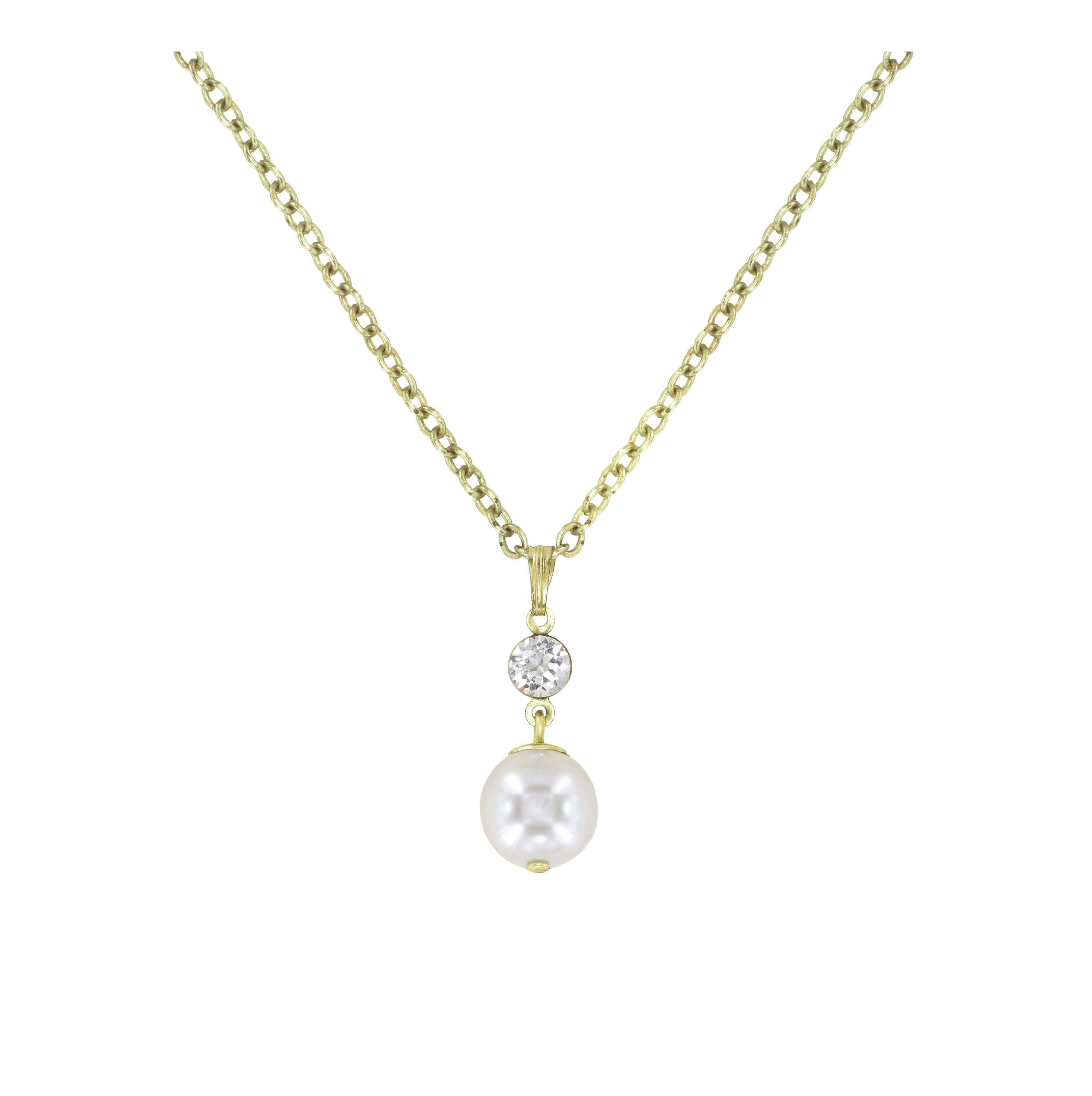 image pour Collier pendant Pearl Shadow Blanc crystal 