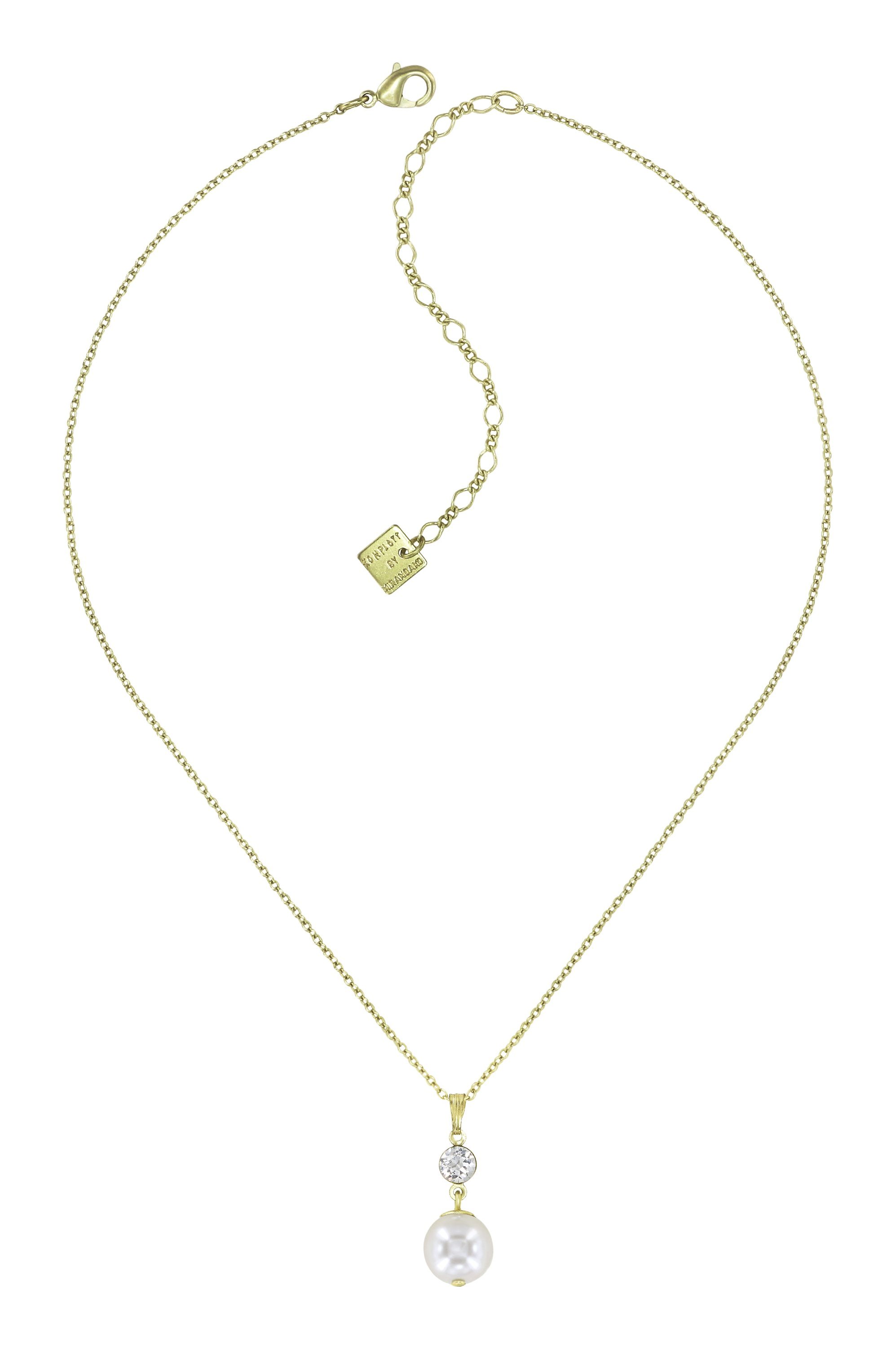 image pour Collier pendant Pearl Shadow Blanc crystal 