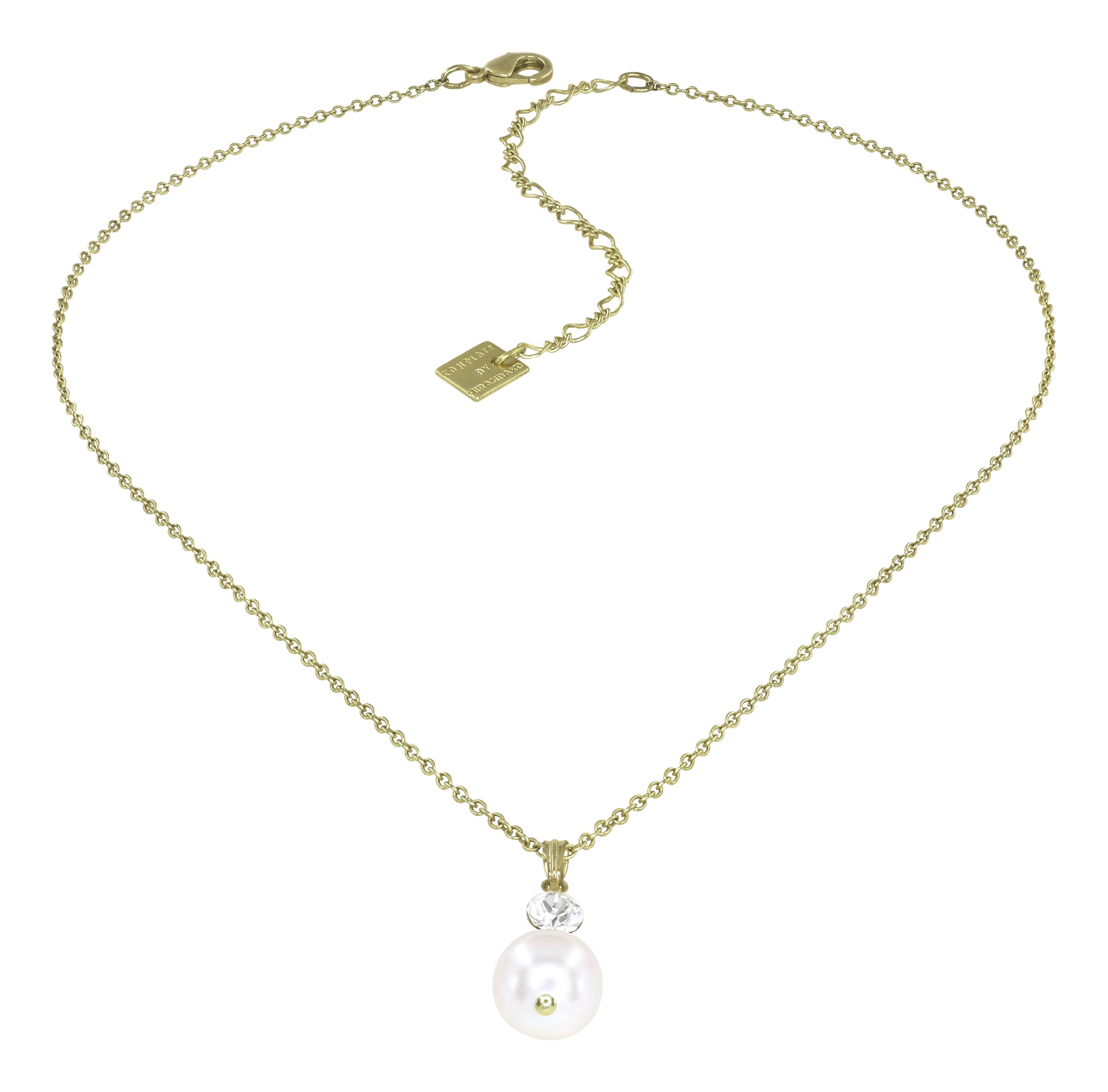 image for Necklace Pendant Pearl Shadow White crystal 
