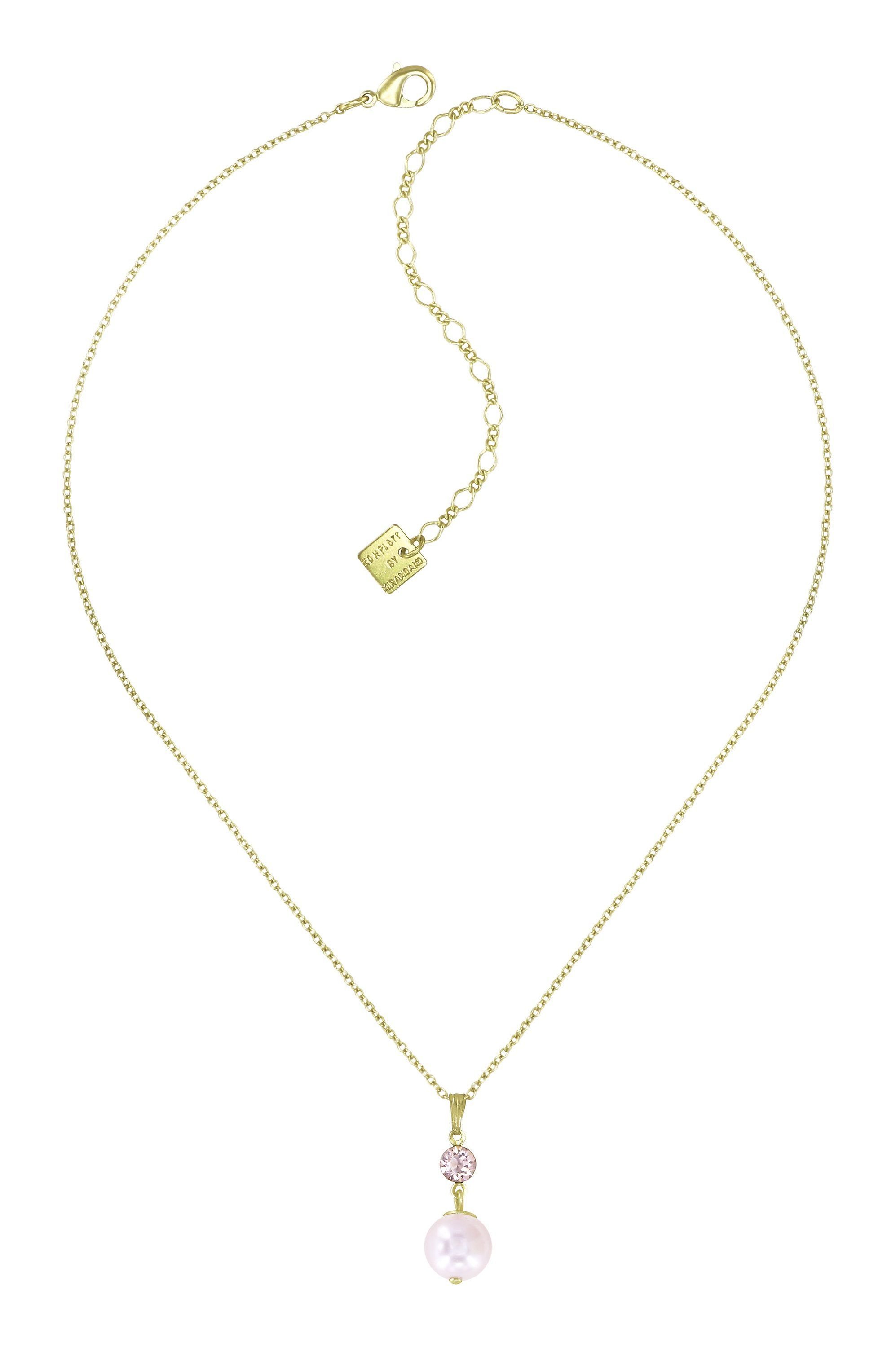 image pour Collier pendant Pearl Shadow Rose vintage rose 