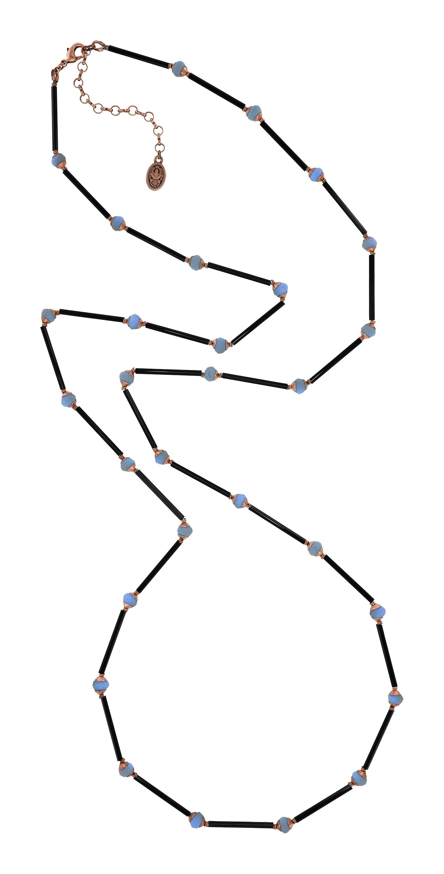 image for Necklace Beat of the Beads Blue / Brown  