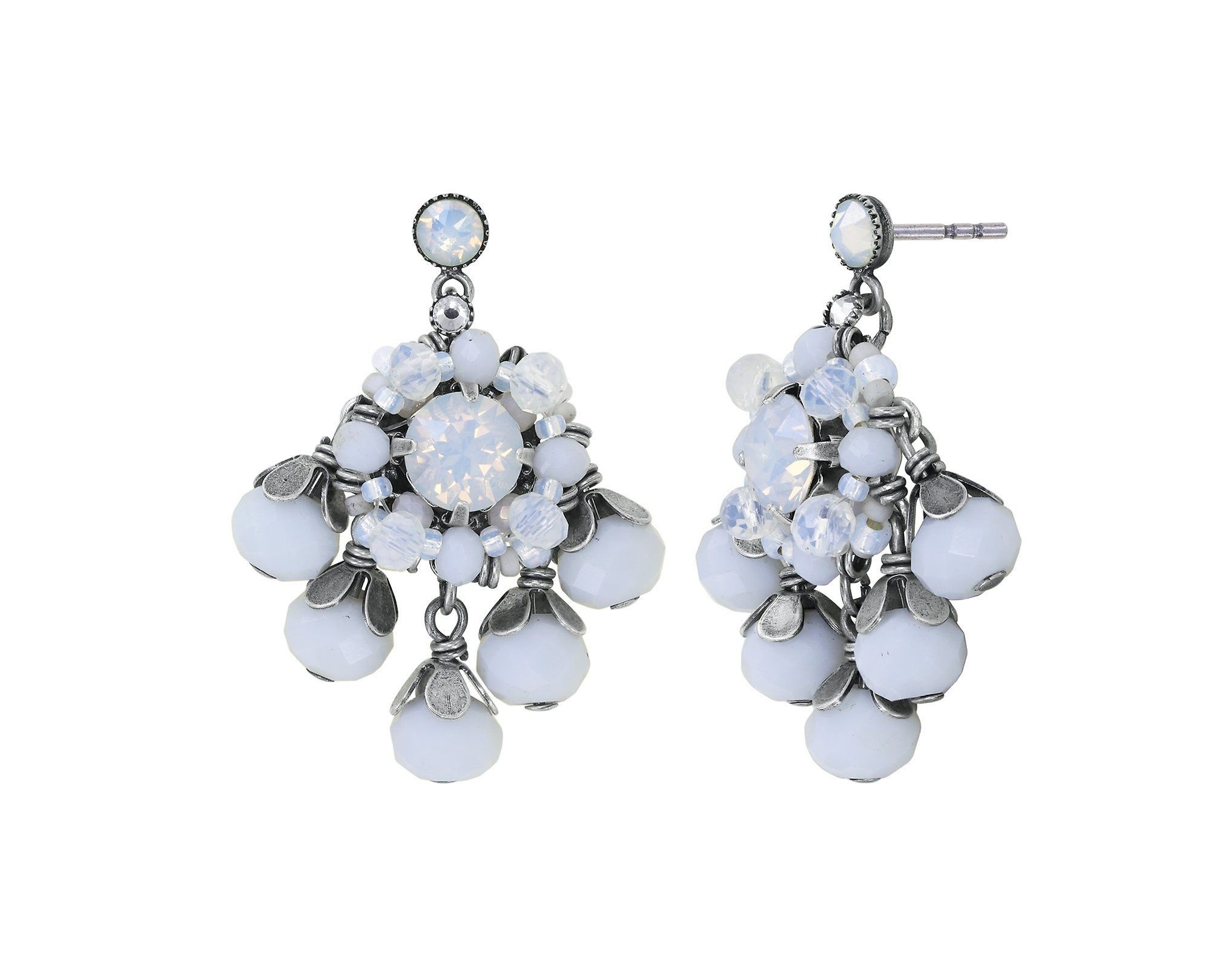 image pour Clou d'oreille pendant Beat of the Beads Blanc  