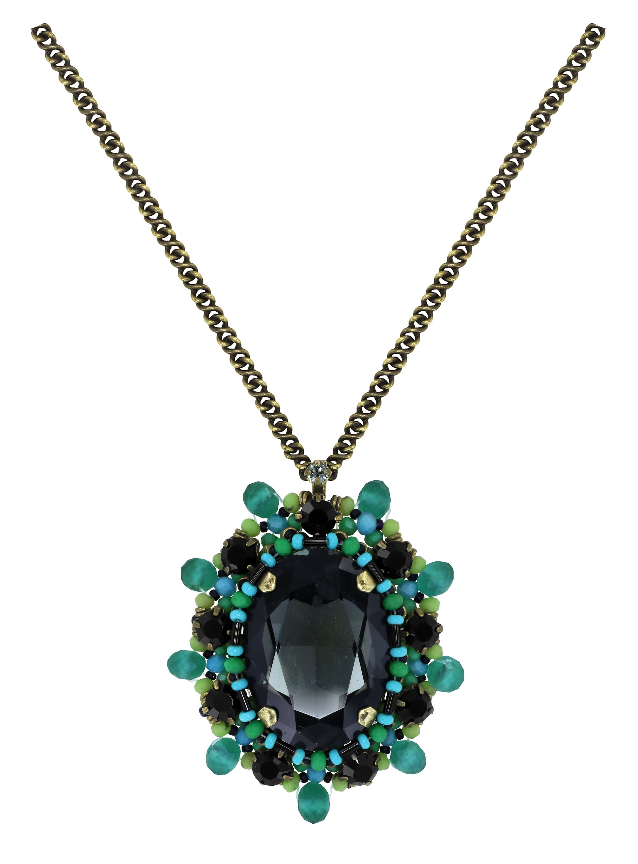 image pour Collier pendant (long) Beat of the Beads Vert  