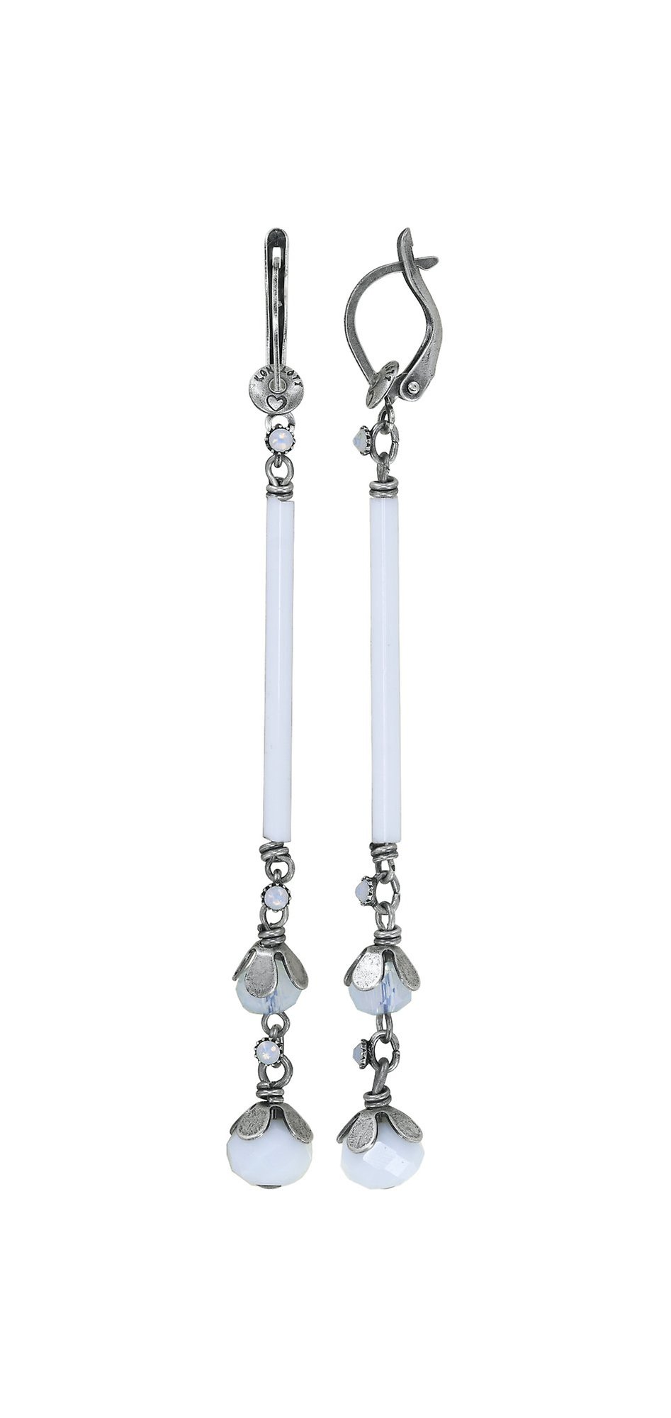 image pour Boucles d'oreilles pendantes Beat of the Beads Blanc  