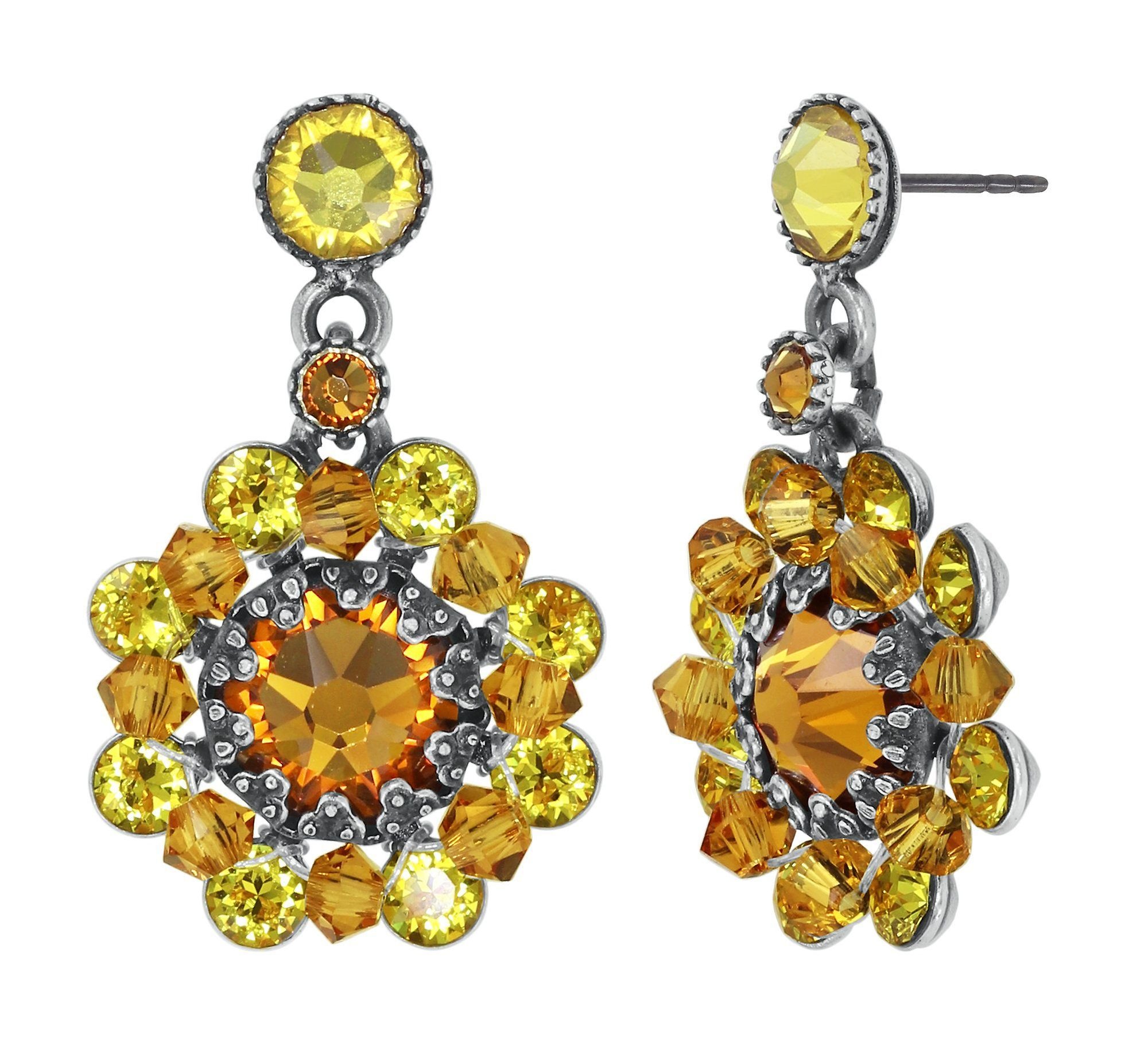 image for Earring Stud Dangling Dutchess Yellow  