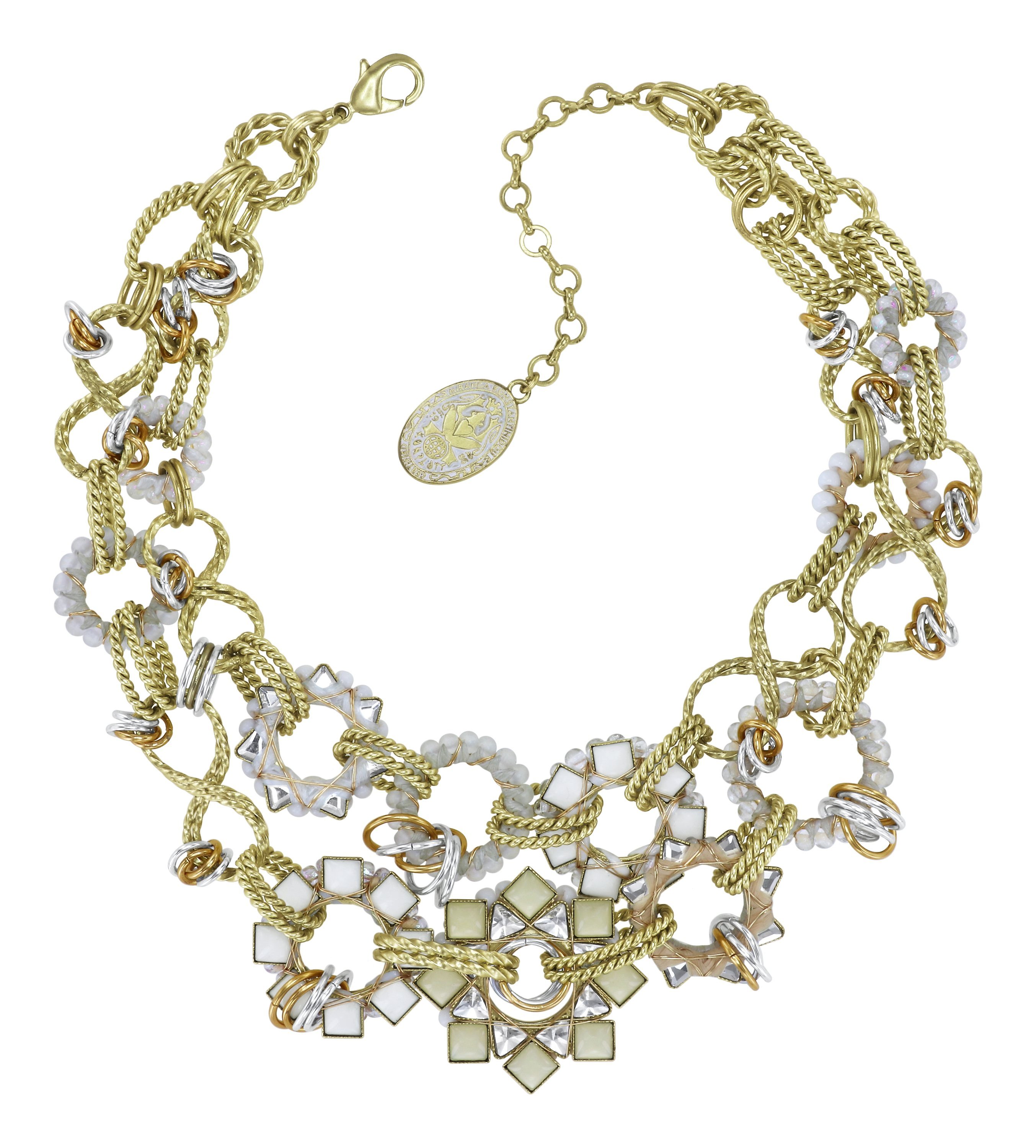 image for Necklace Collier Kaleidotropical White  