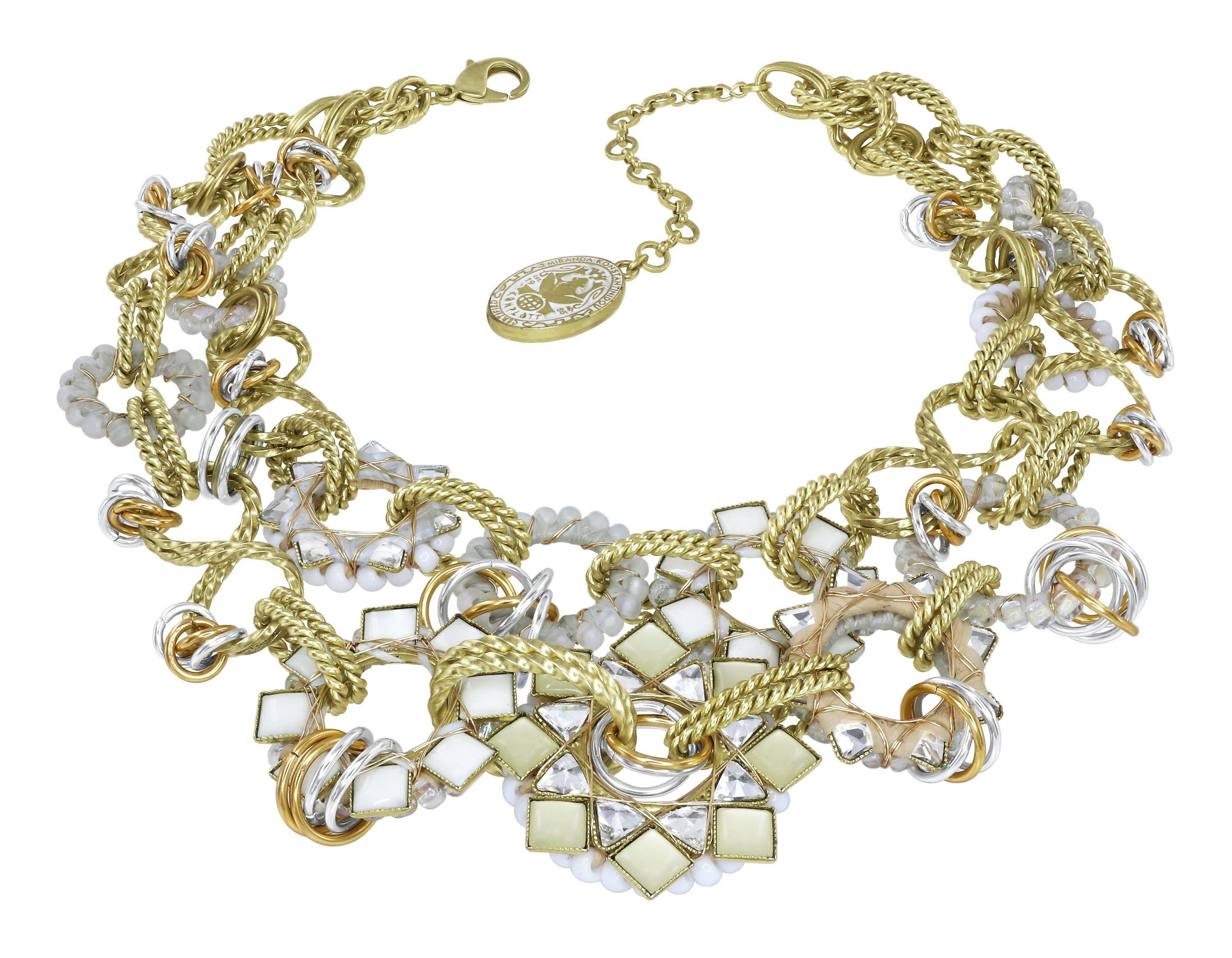 image for Necklace Collier Kaleidotropical White  