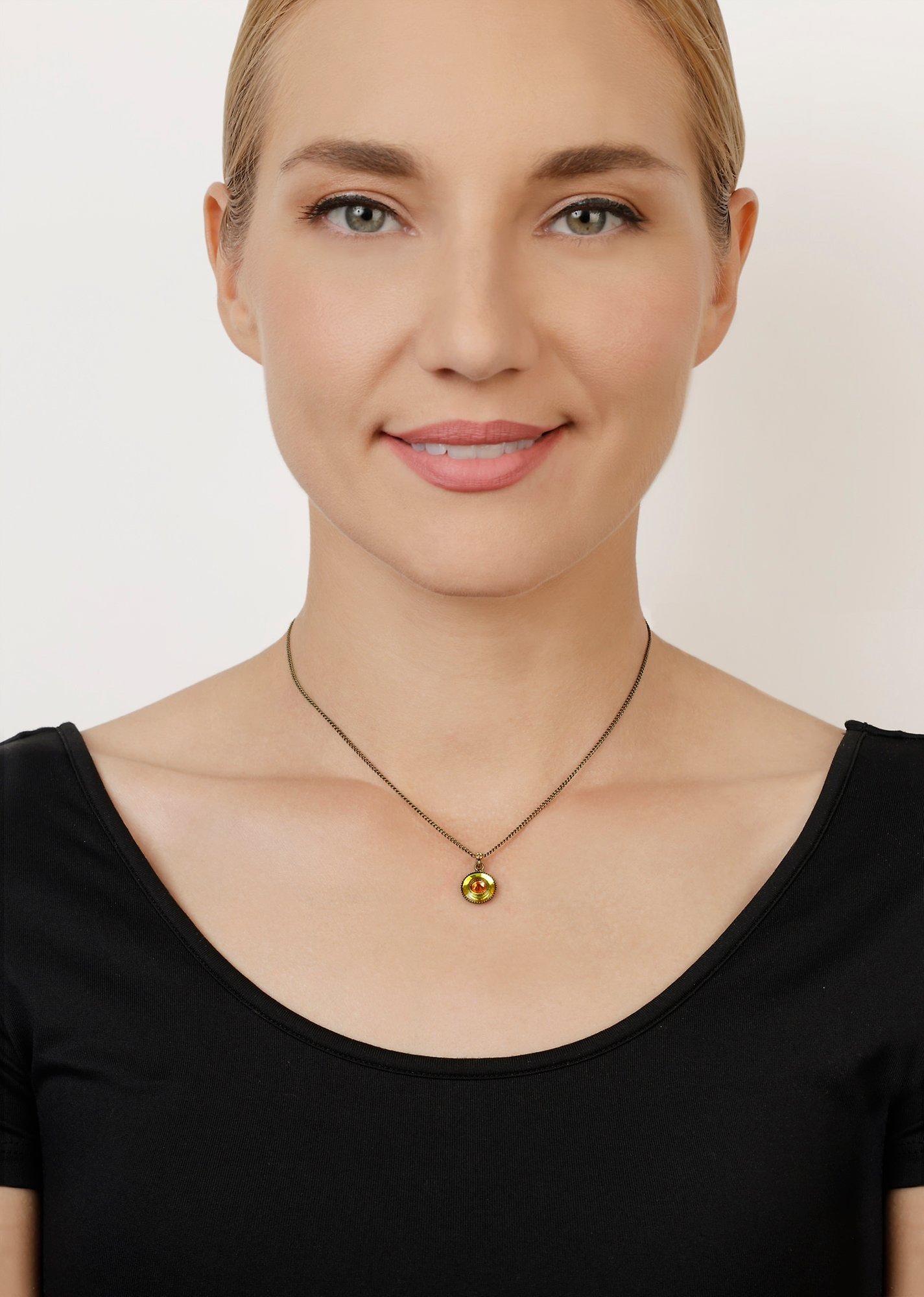 image pour Collier pendant Donutissima Orange / Jaune  