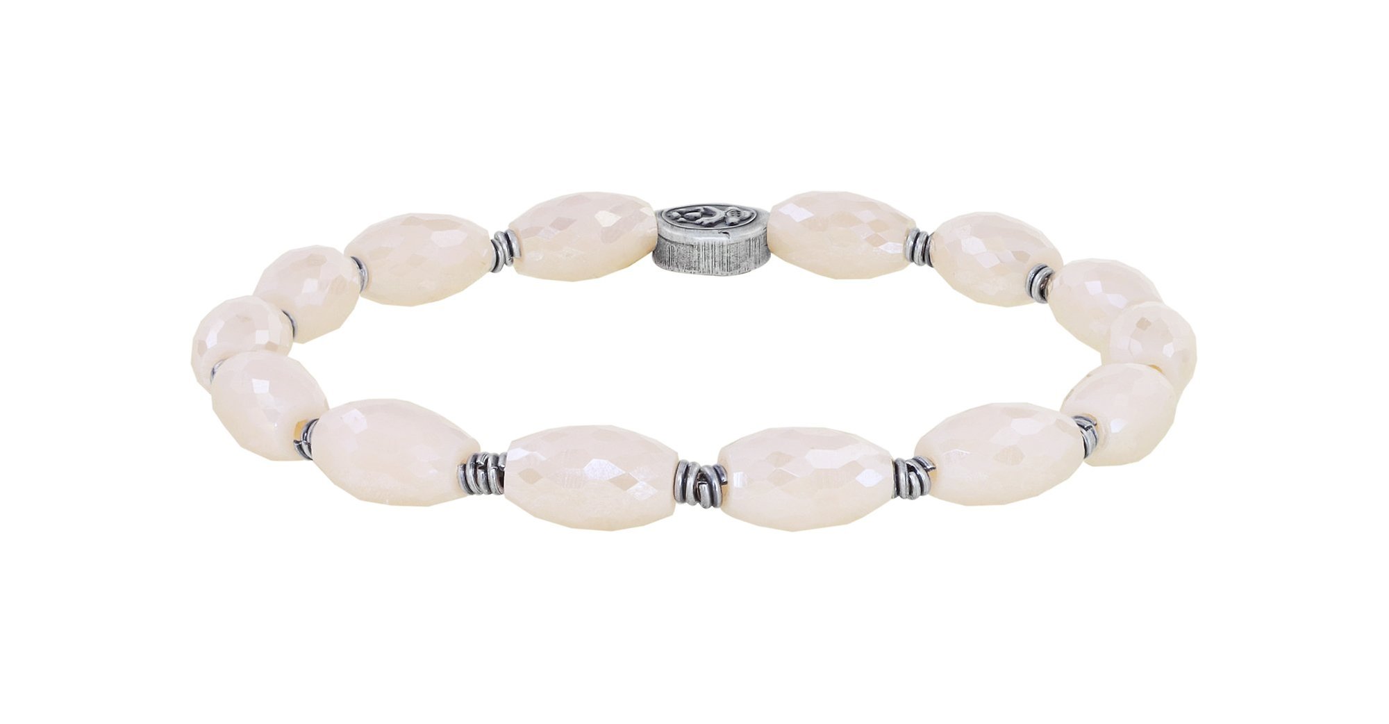 image pour Bracelet élastique Petit Glamour d´Afrique Beige  