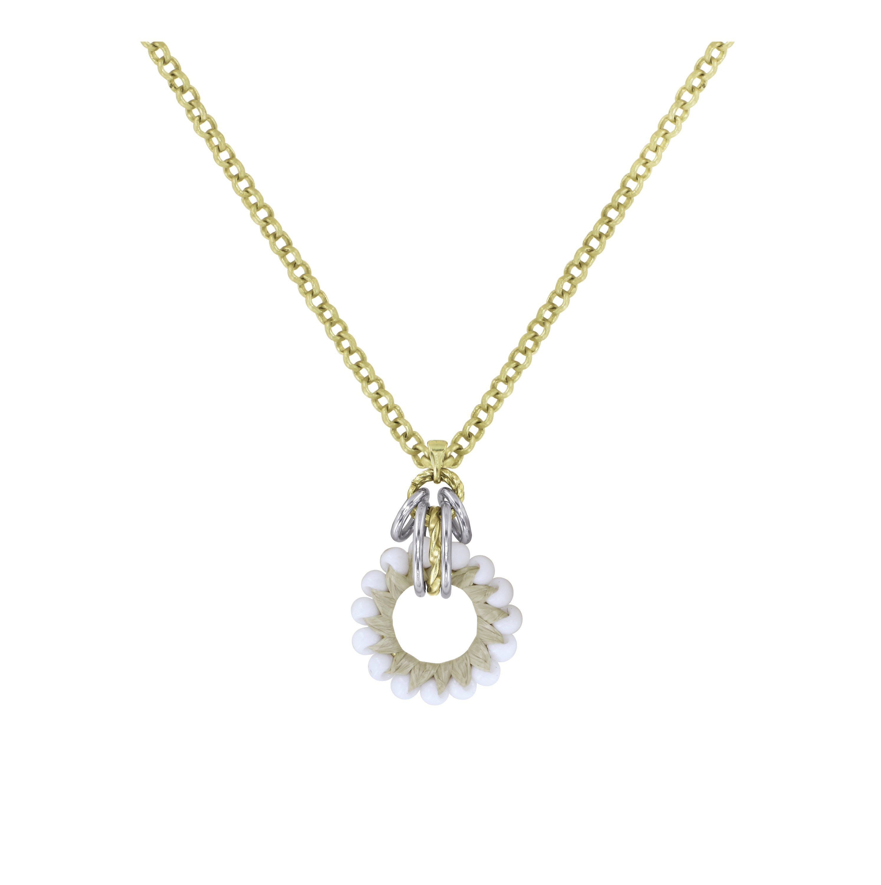 image pour Collier pendant Kaleidotropical Blanc  