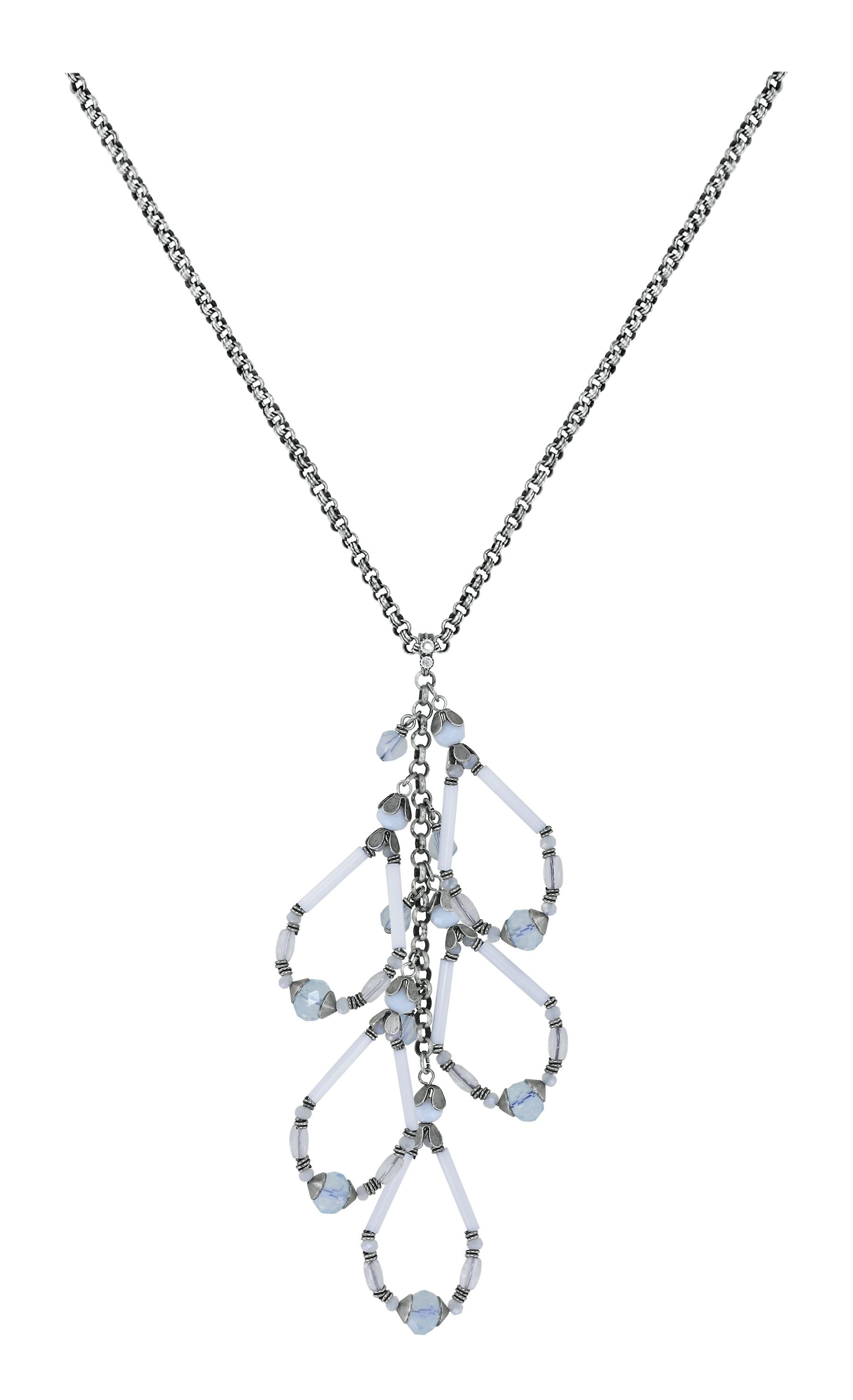 image for Necklace Pendant (Long) Beat of the Beads White  