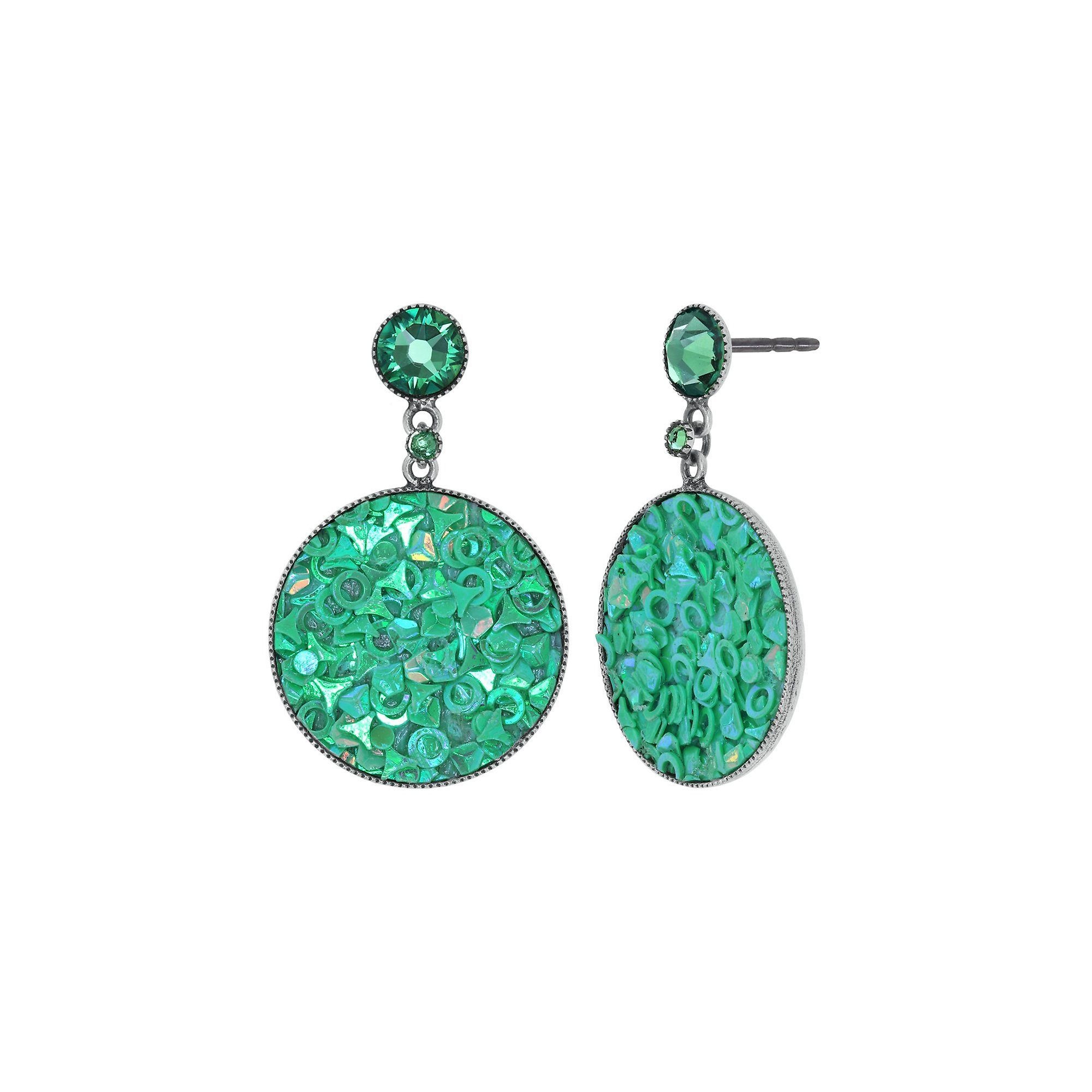 image for Earring stud dangling Studio 54 Green  size M