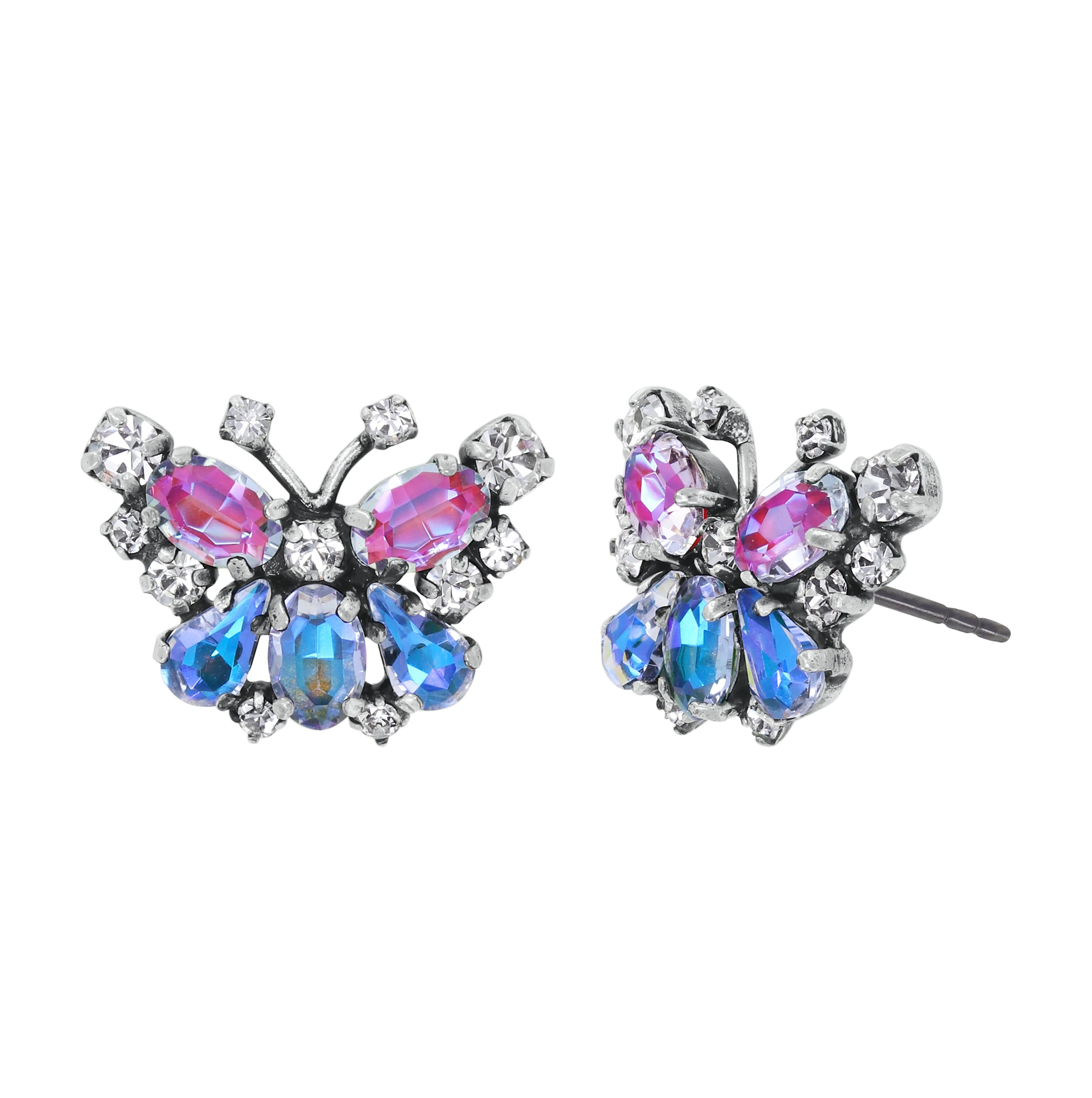 image for Earring Stud Butterfly Dance Pastel Multi  size S