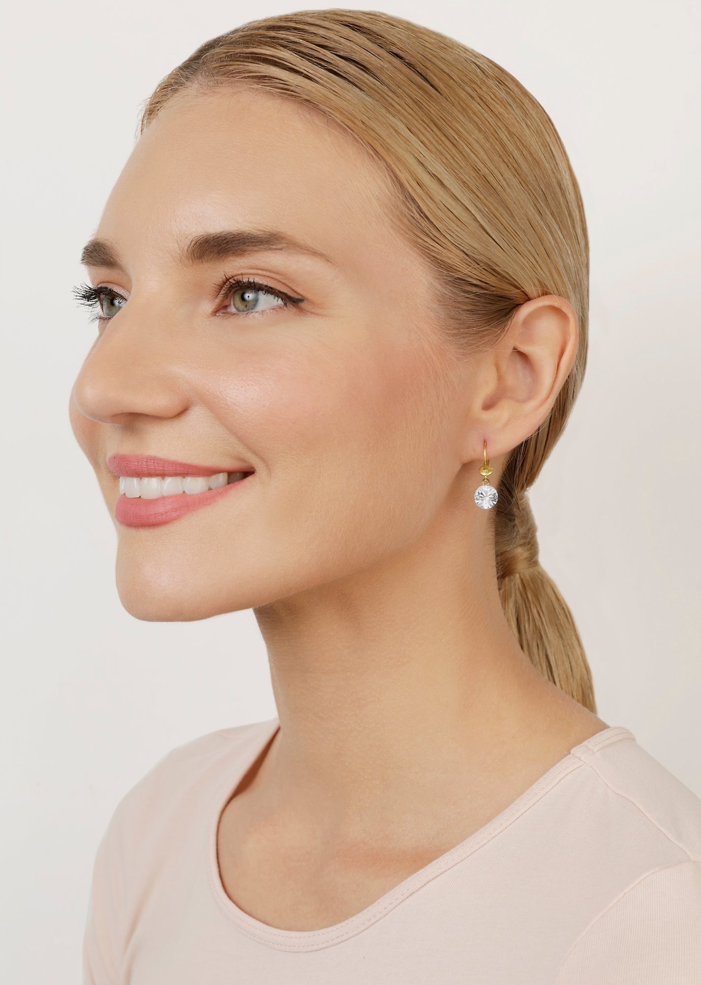 image for Earring Dangling Black Jack White crystal SS 39