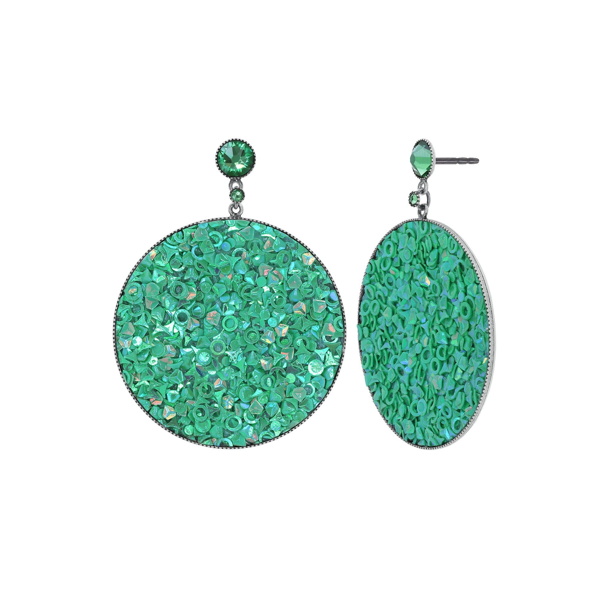 image pour Clou d'oreille pendant Studio 54 Vert  size XL