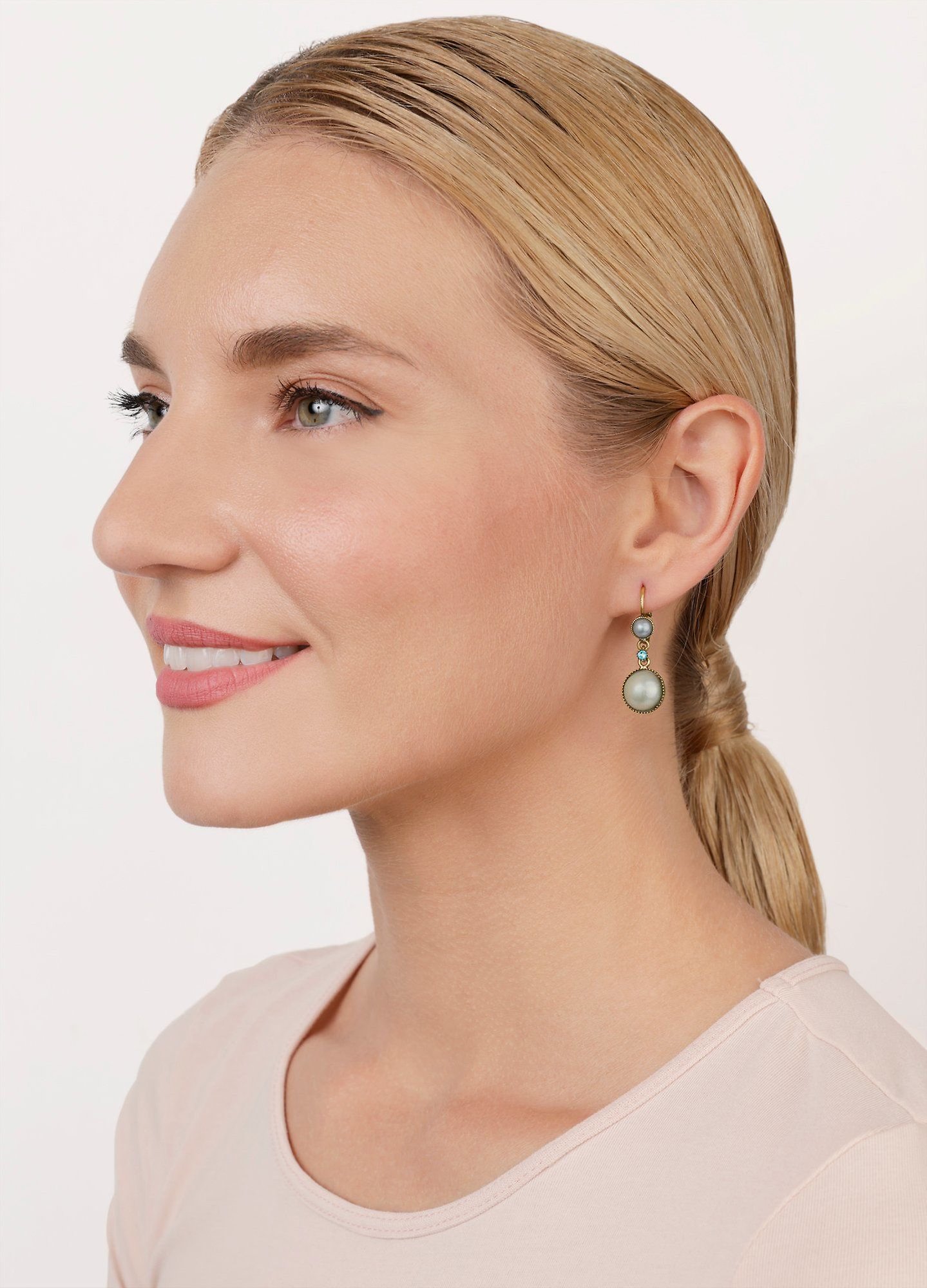 image for Earring Eurowire Dangling Margarita Green  