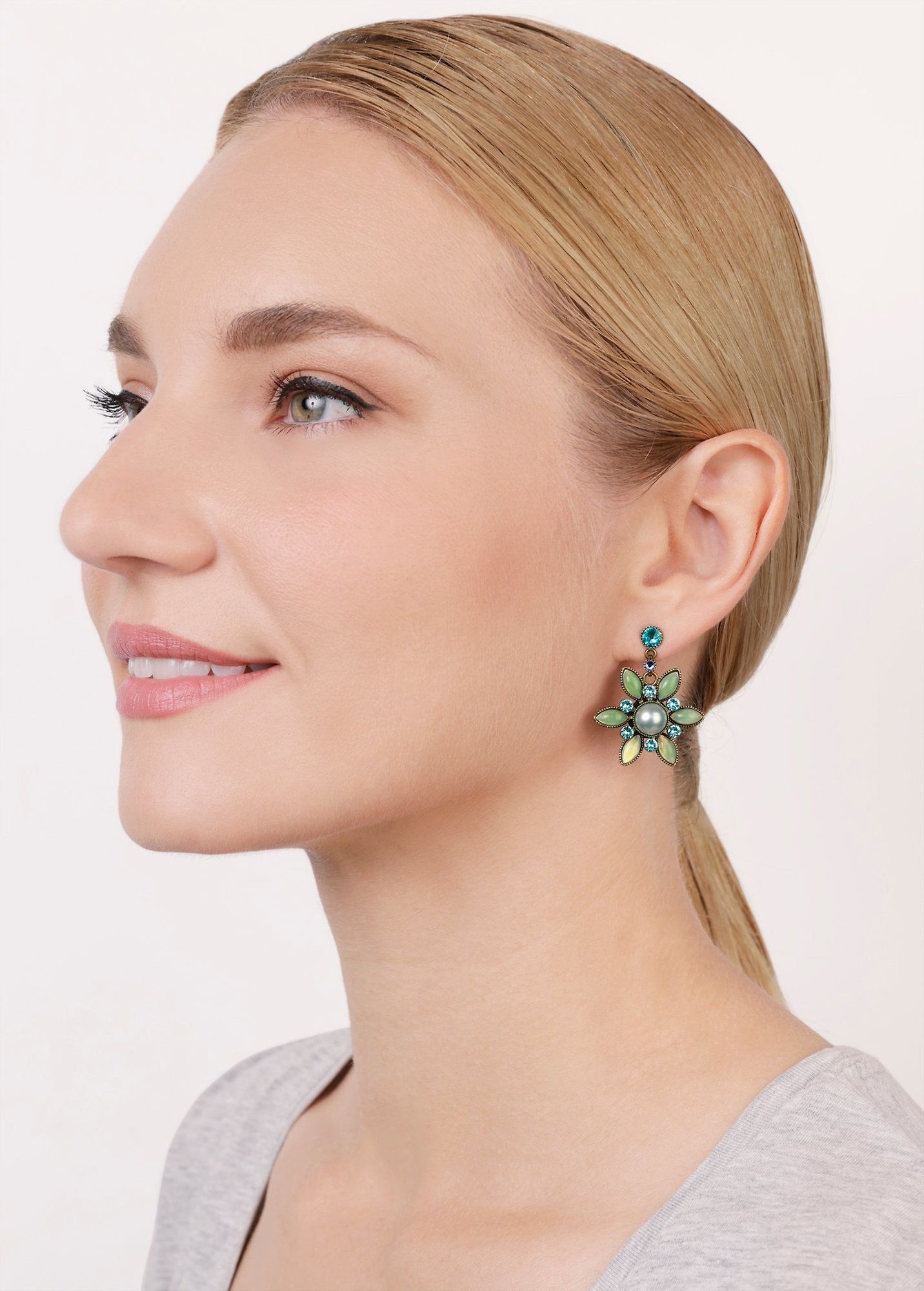 image pour Clou d'oreille pendant Margarita Vert  