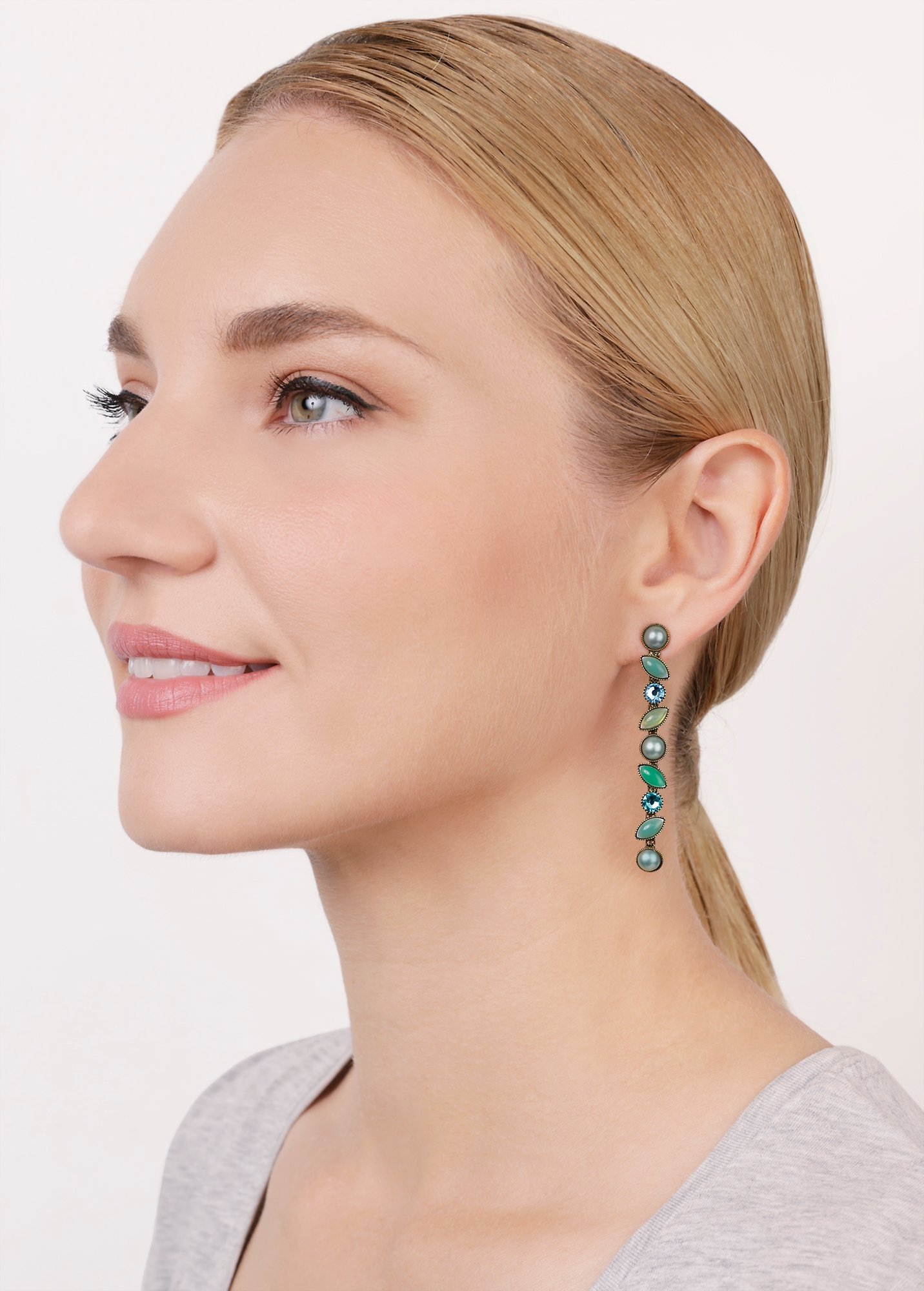 image pour Clou d'oreille pendant Margarita Vert  