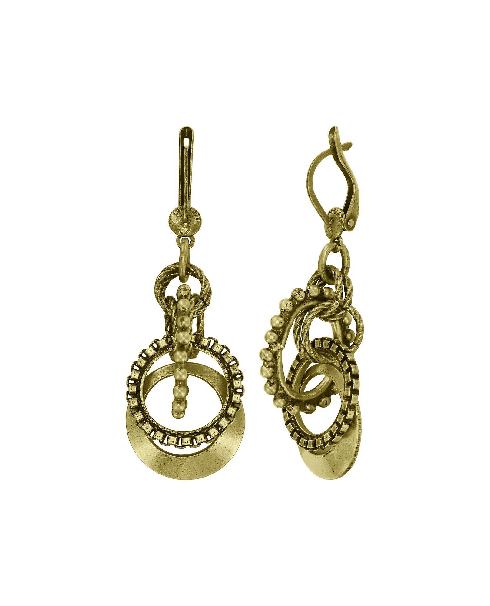 Bild für Ohrringe baumelnd Rings & Rhythm Messing  