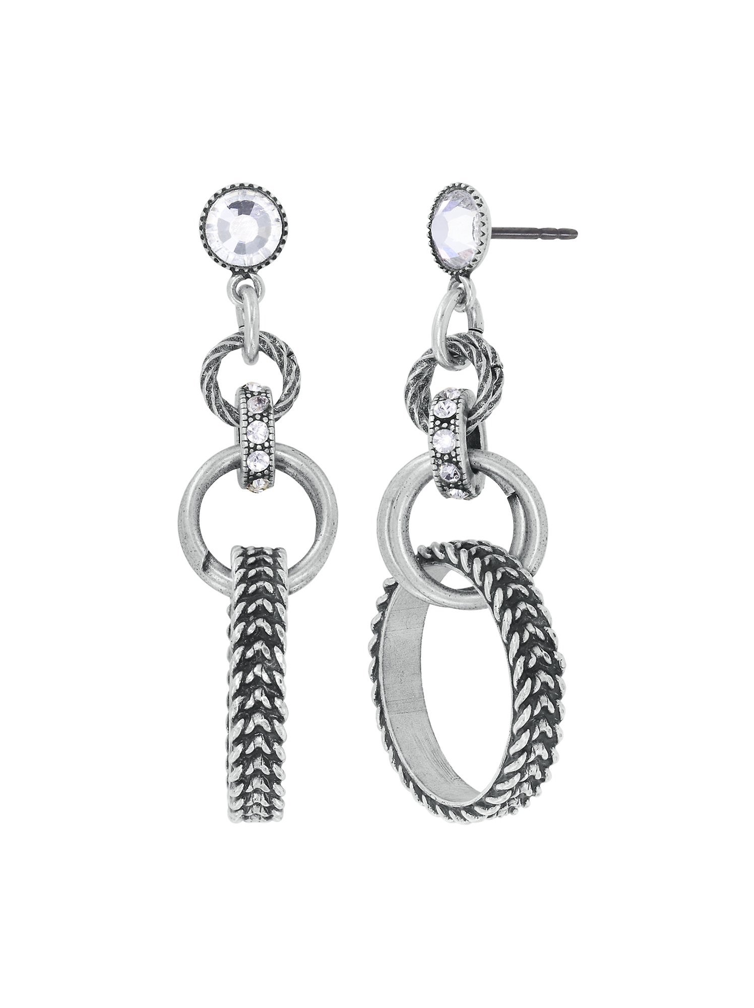 image pour Clou d'oreille pendant Rings & Rhythm Argent  