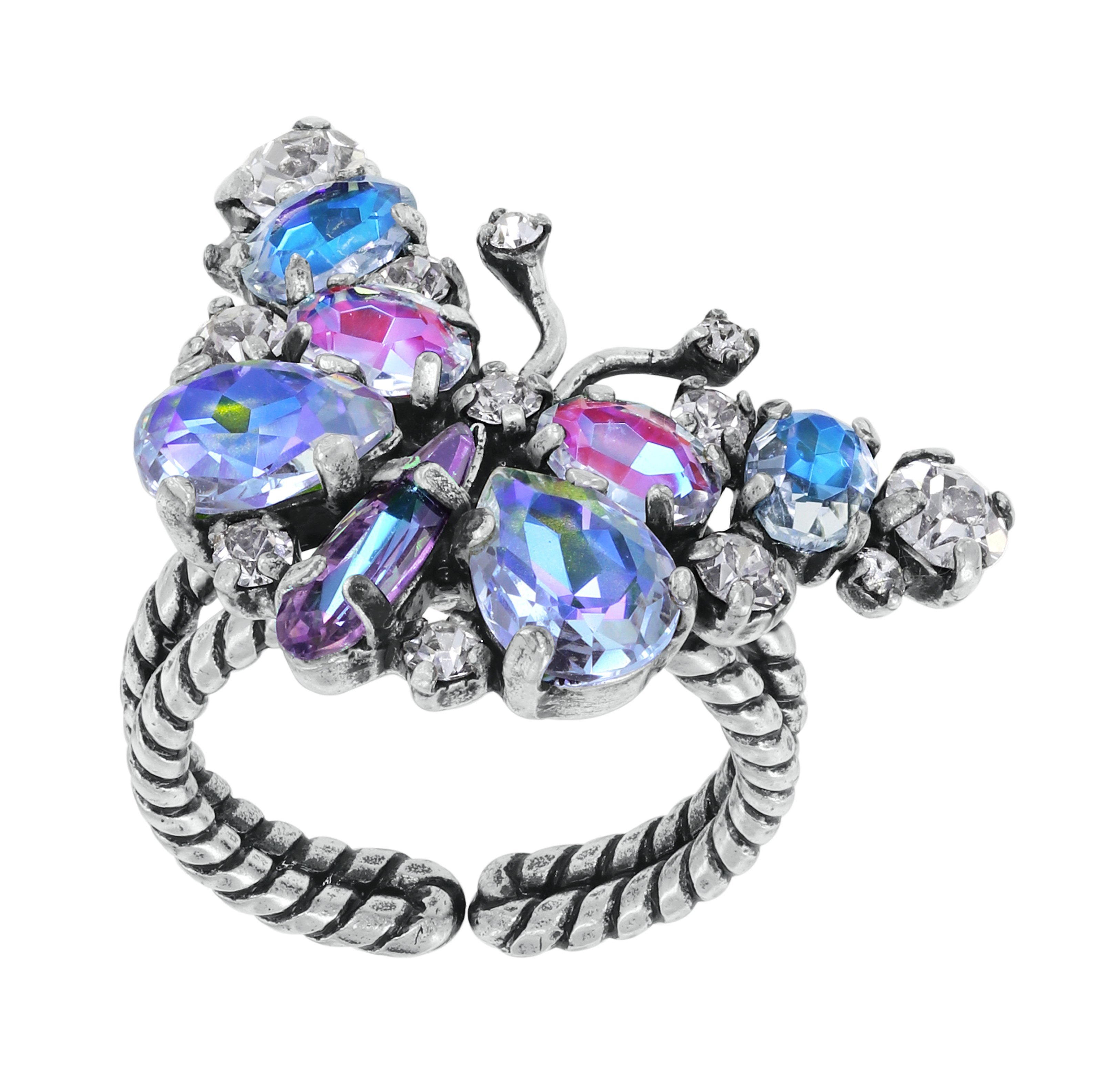 Bild für Ring Butterfly Dance Pastell Multi  Größe M