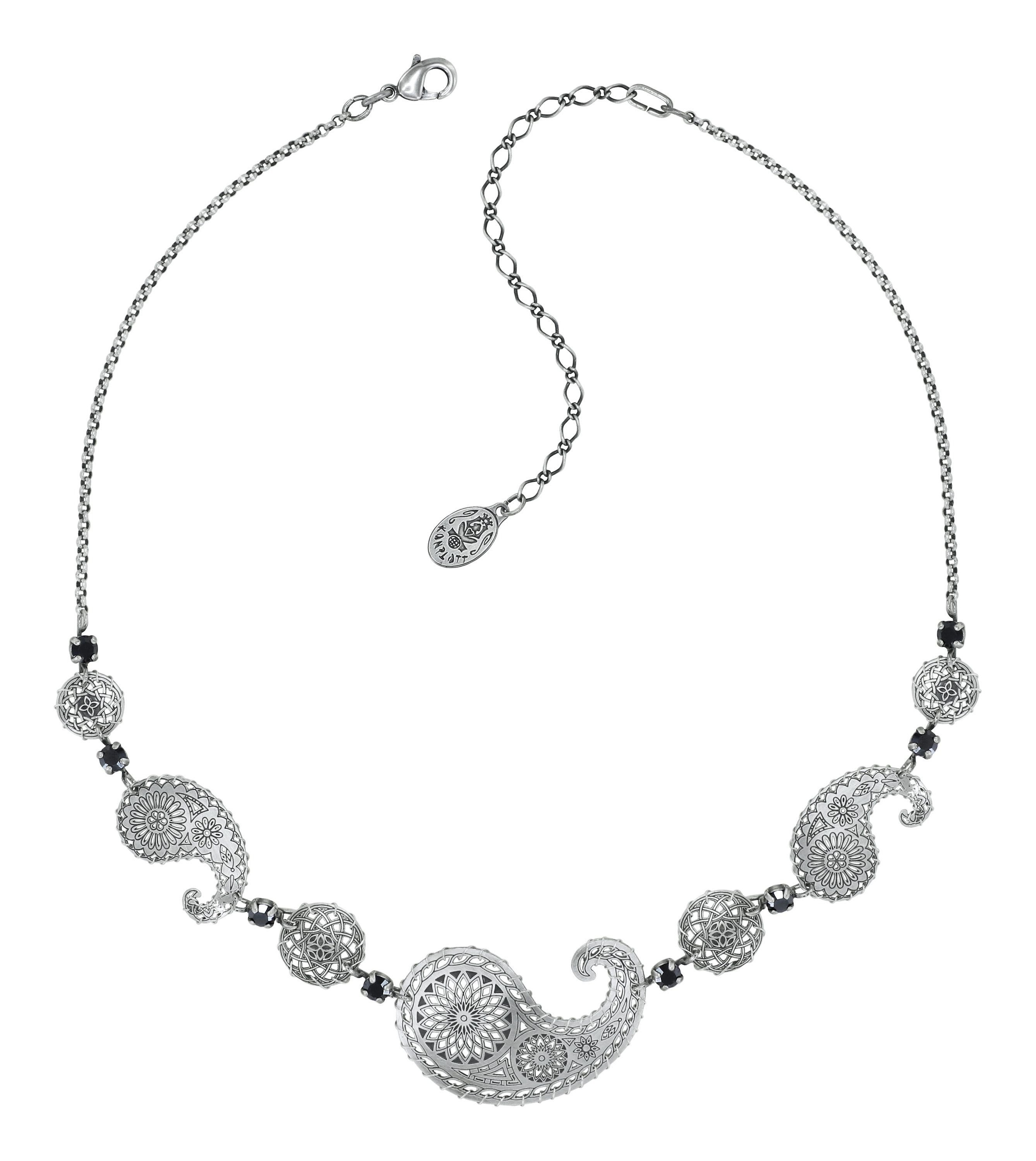 image for Necklace Paisley Silver  size M,S