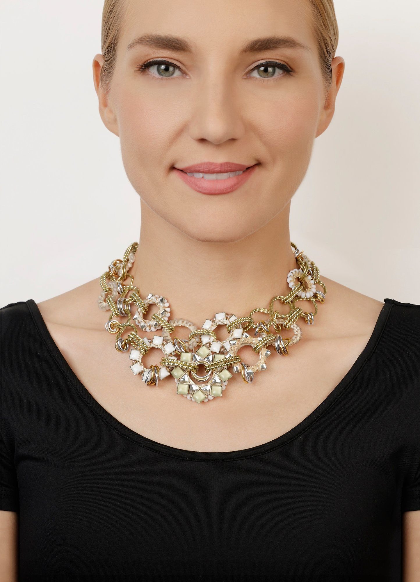 Bild für Halskette Collier Kaleidotropical Weiß  