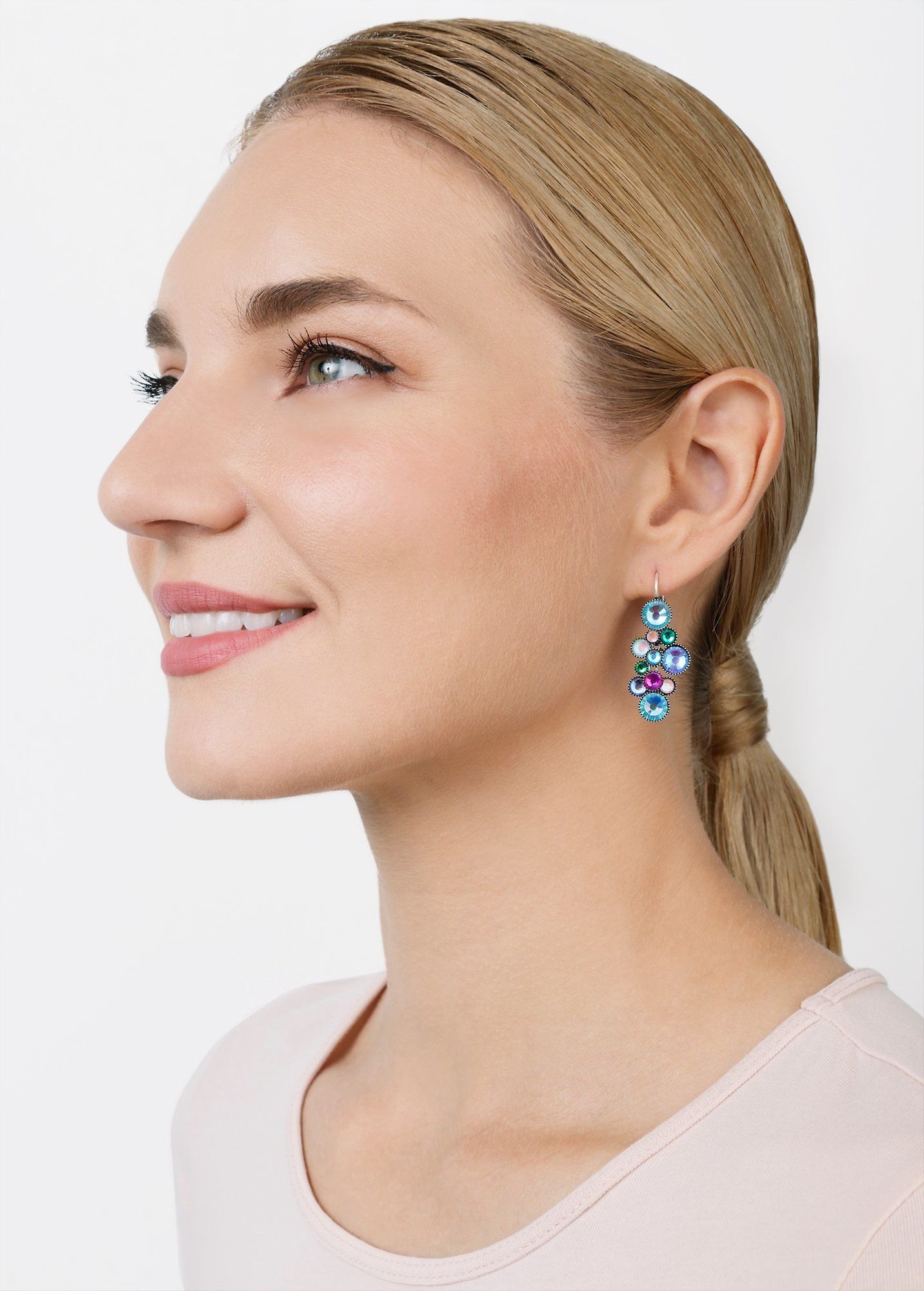 image for Earring Eurowire Dangling Water Cascade Multi  