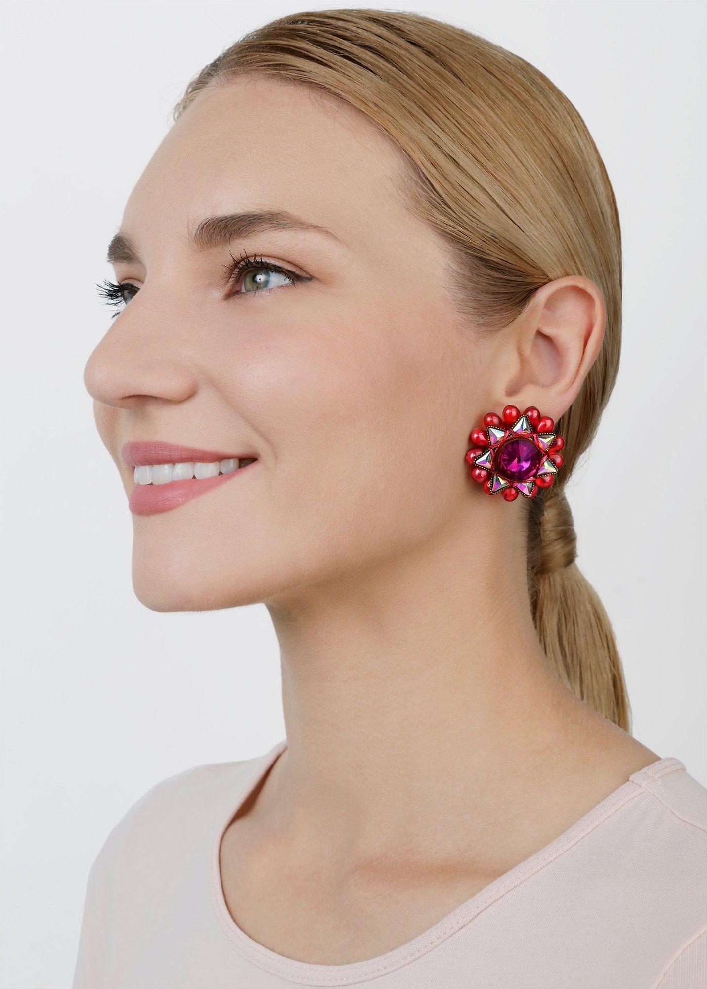 image for Earring Clip Kaleidotropical Multi  