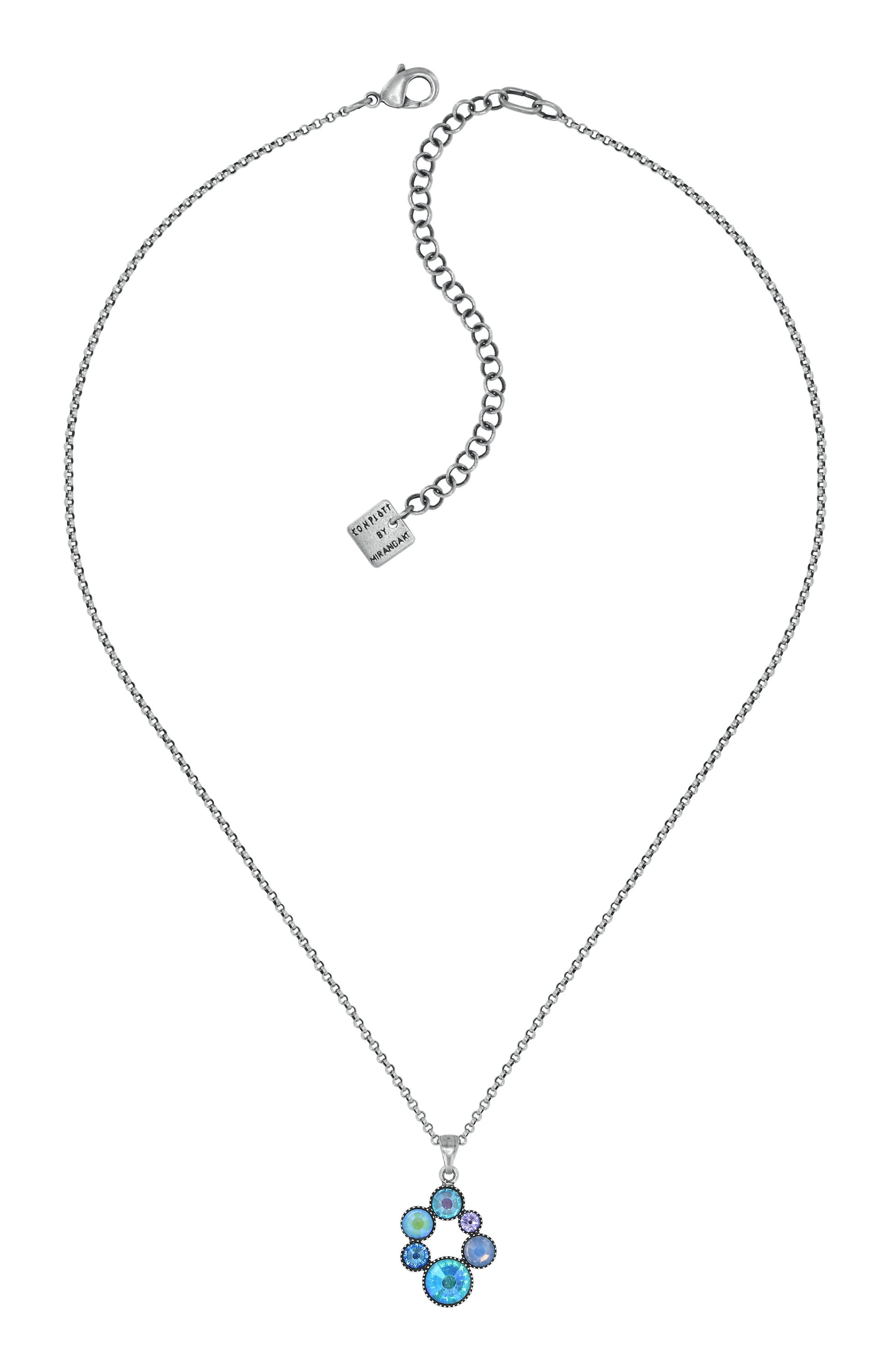 image pour Collier pendant Shopping Drops Bleu Clair  