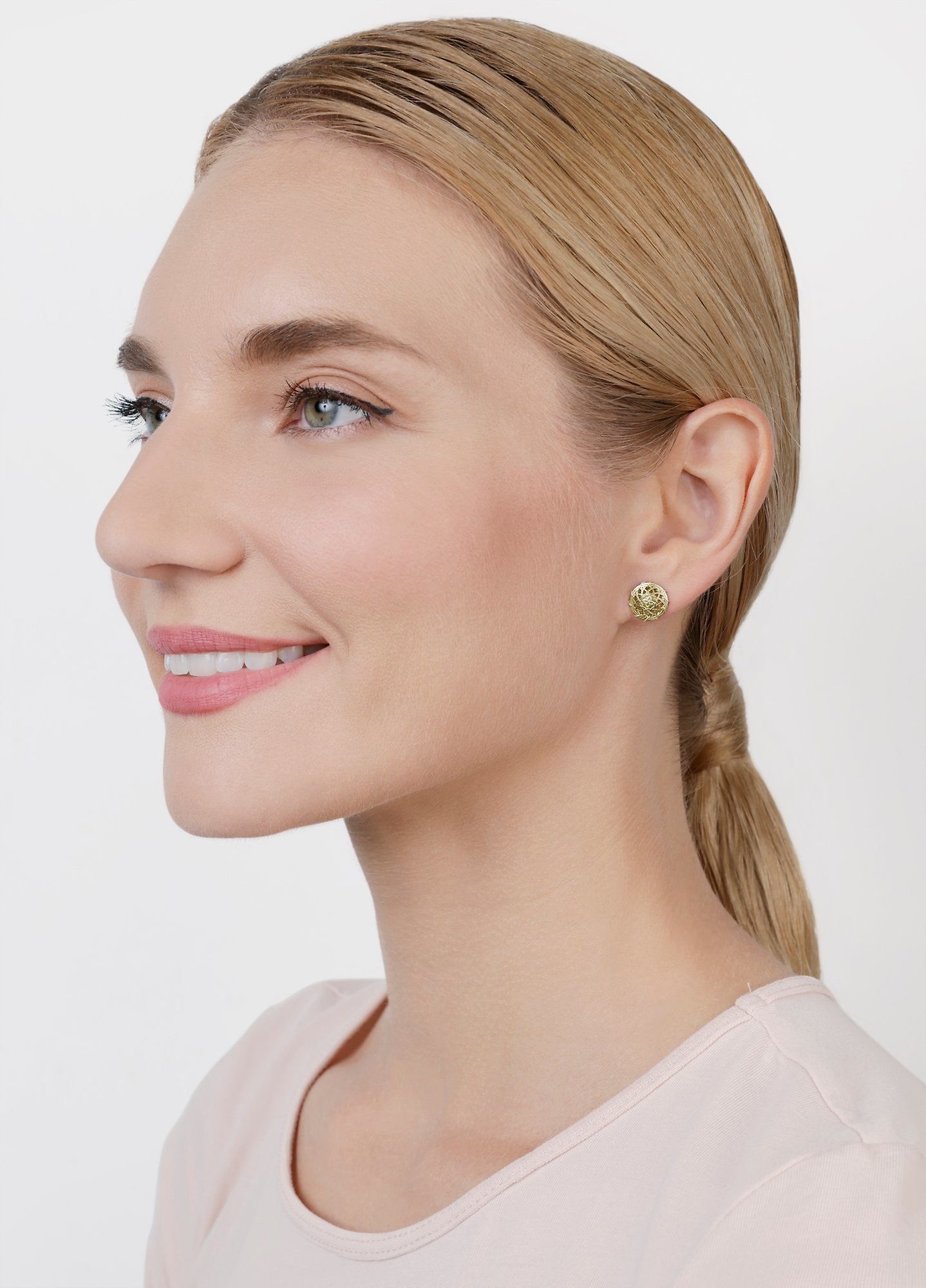 image for Earring Stud Paisley Brass  size 2XS